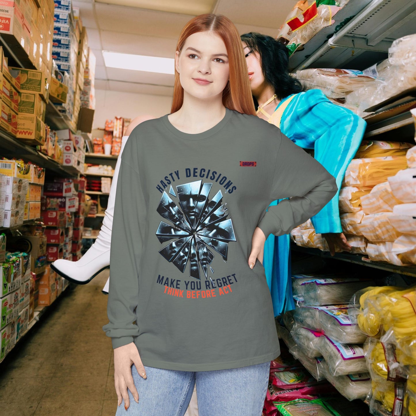 Unisex Long Sleeve T-shirt_ Series N8+ USLSTS PT2WW001_ HSD 009_ Limited Edition Trendy Statement Apparel by WesternWaves: