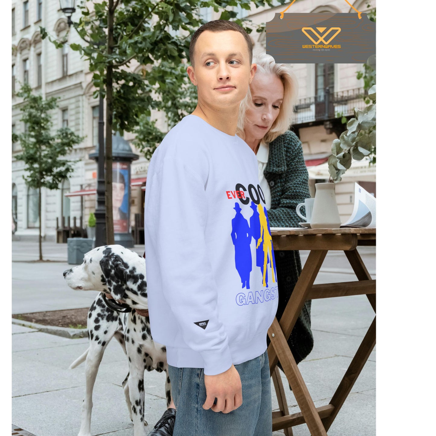Unisex Lightweight Crewneck Sweatshirt_ N3+ Series ULWCSS PT2WW001_ Limited Edition by WesternWaves: