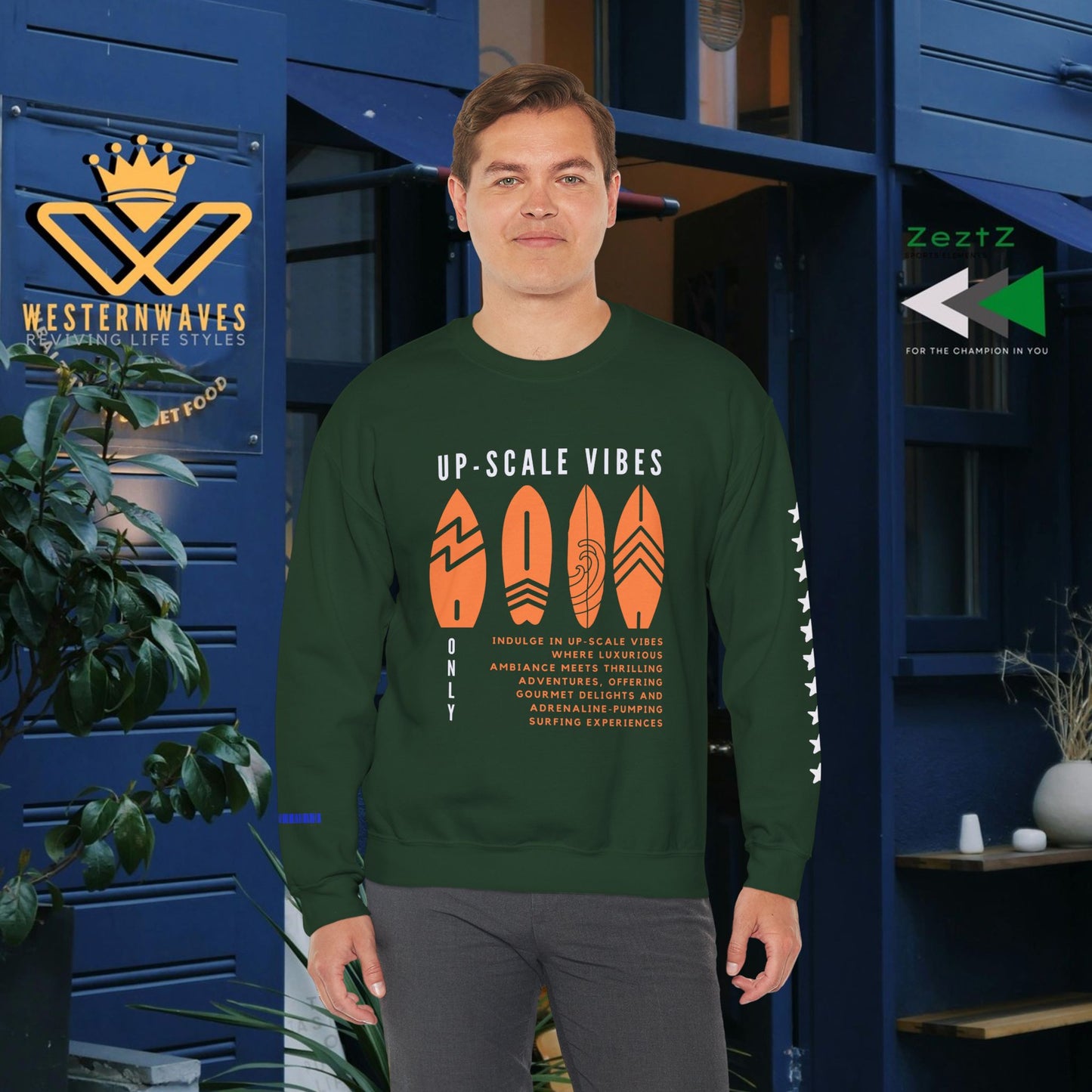 Unisex Heavy Blend™ Crewneck Sweatshirt_ N3+ Series UHBCSS PT2WW009_ Limited Edition Pure Luxury by WesternWaves: