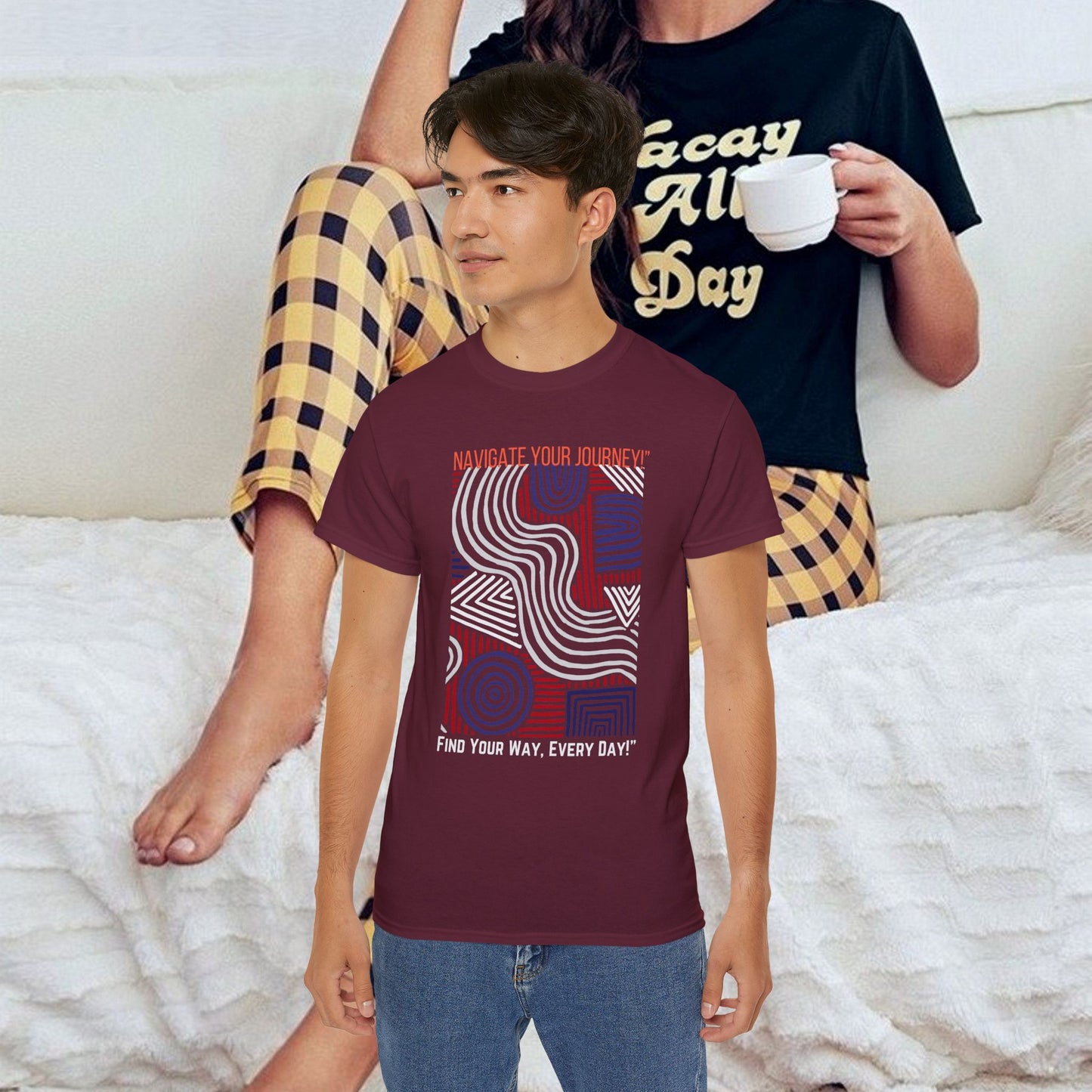 Unisex Ultra Cotton Tee_ Classic Comfort Unleashed_ N2+ Series USUCTEE PT2WW005_ Limited Edition Maximum Comfort & Style by WesternWaves: