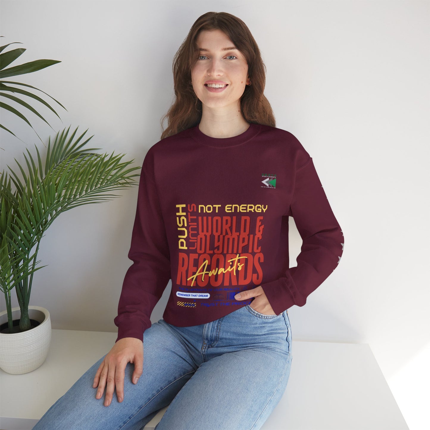 Unisex Heavy Blend™ Crewneck Sweatshirt_ N2 Sports Series UHBCSS PT2WW006_ Limited Edition ‘Zeztz’ Brand Sports Elements by WesternWaves: