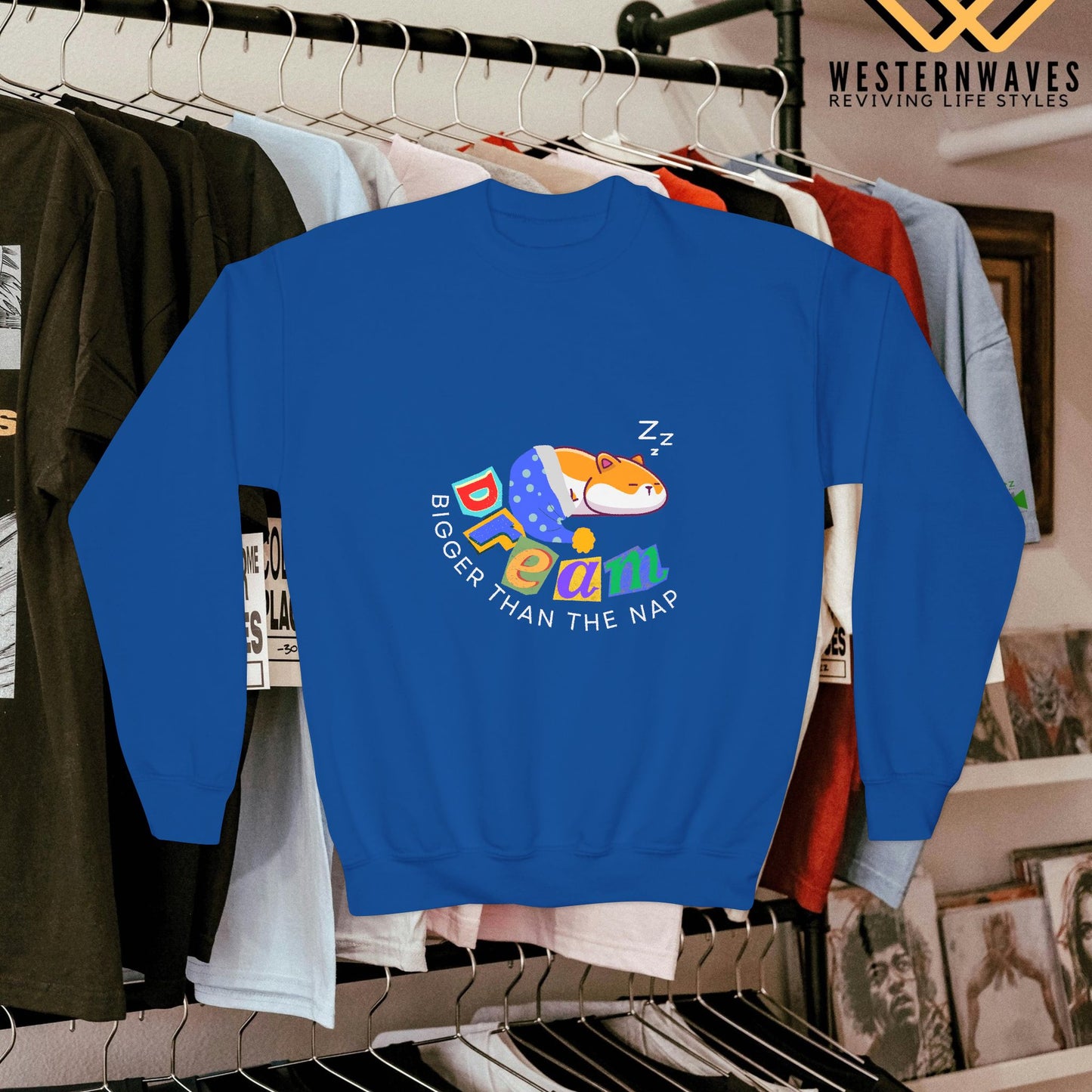 Youth Crewneck Sweatshirt_ N3+ Series YCNSS PT2WW001_ Limited Edition Perfect Companion for the School, Sports & Casual hangouts by WesternWaves: