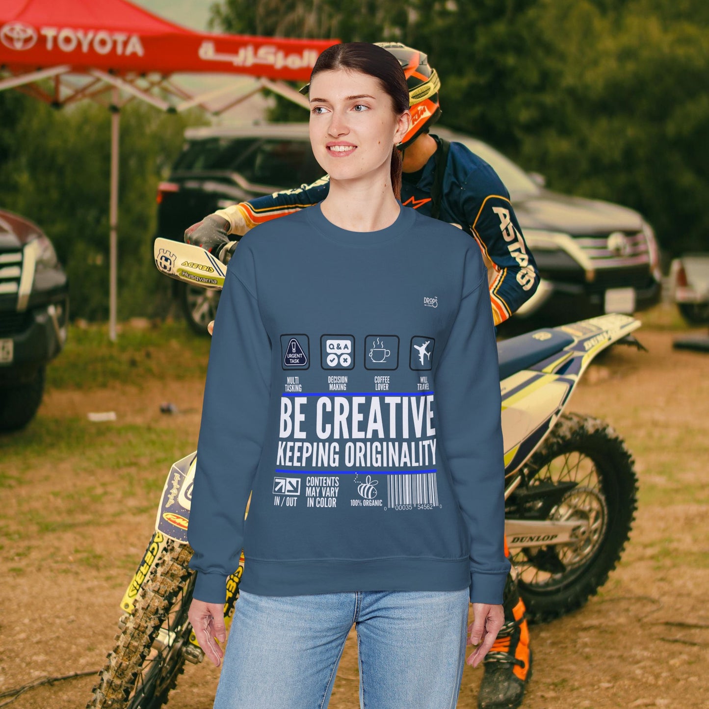 Unisex Heavy Blend™ Crewneck Sweatshirt_ N2 Sports Series UHBCSS PT2WW004_ Limited Edition 'DROPS' Brand Sweatshirt by WesternWaves: