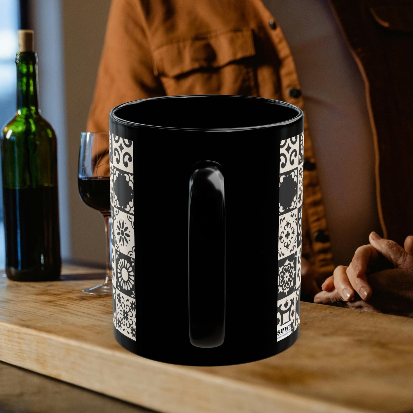 Black Mug (11oz, 15oz)_ N+ Series CBM PT2WW002_ Limited Edition Black Ceramic Mug by WesternWaves