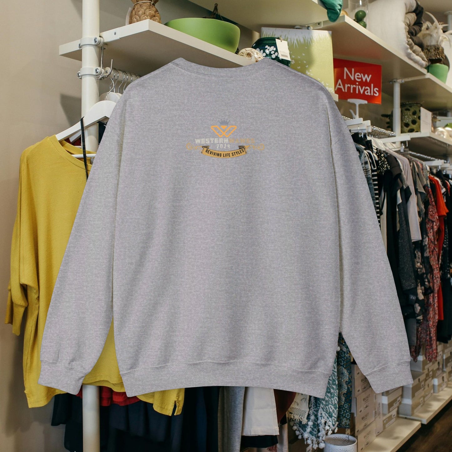 Unisex Heavy Blend™ Crewneck Sweatshirt_ N2+ Series UHBCSS PT2WW001_ Limited Edition Pure Luxury by WesternWaves: