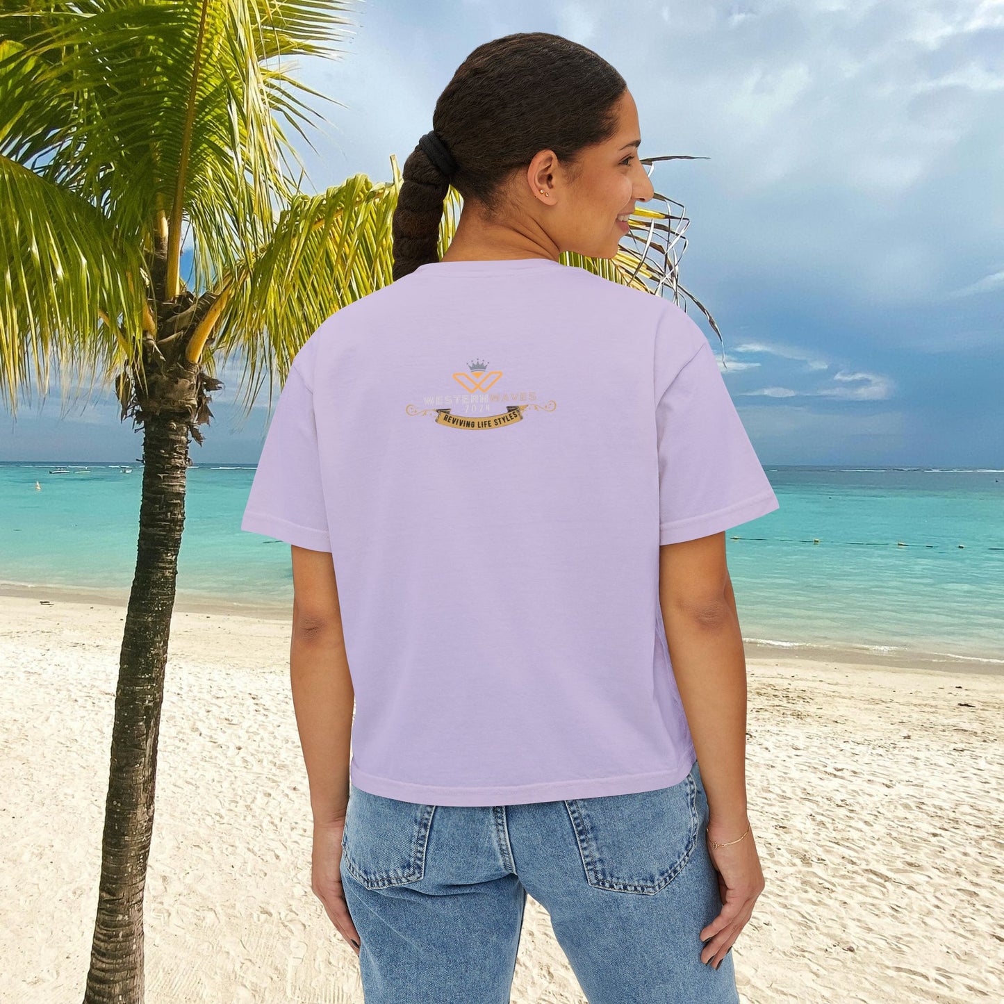 Women's Boxy Tee – N Series WBTEE PT2WW003_ limited edition Ethical Cotton Comfort by WesternWaves: