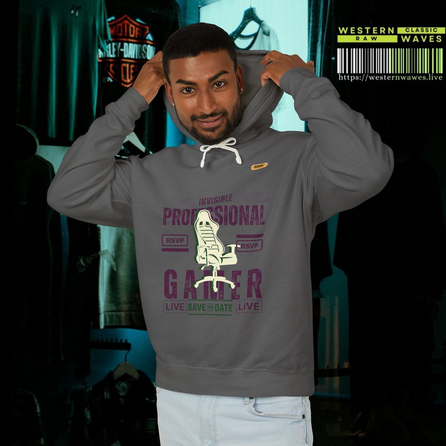 Unisex Lightweight Hooded Sweatshirt – N2* Series USLWHSS PT2WW027_ Limited Edition Crafted Comfort by WesternWaves:
