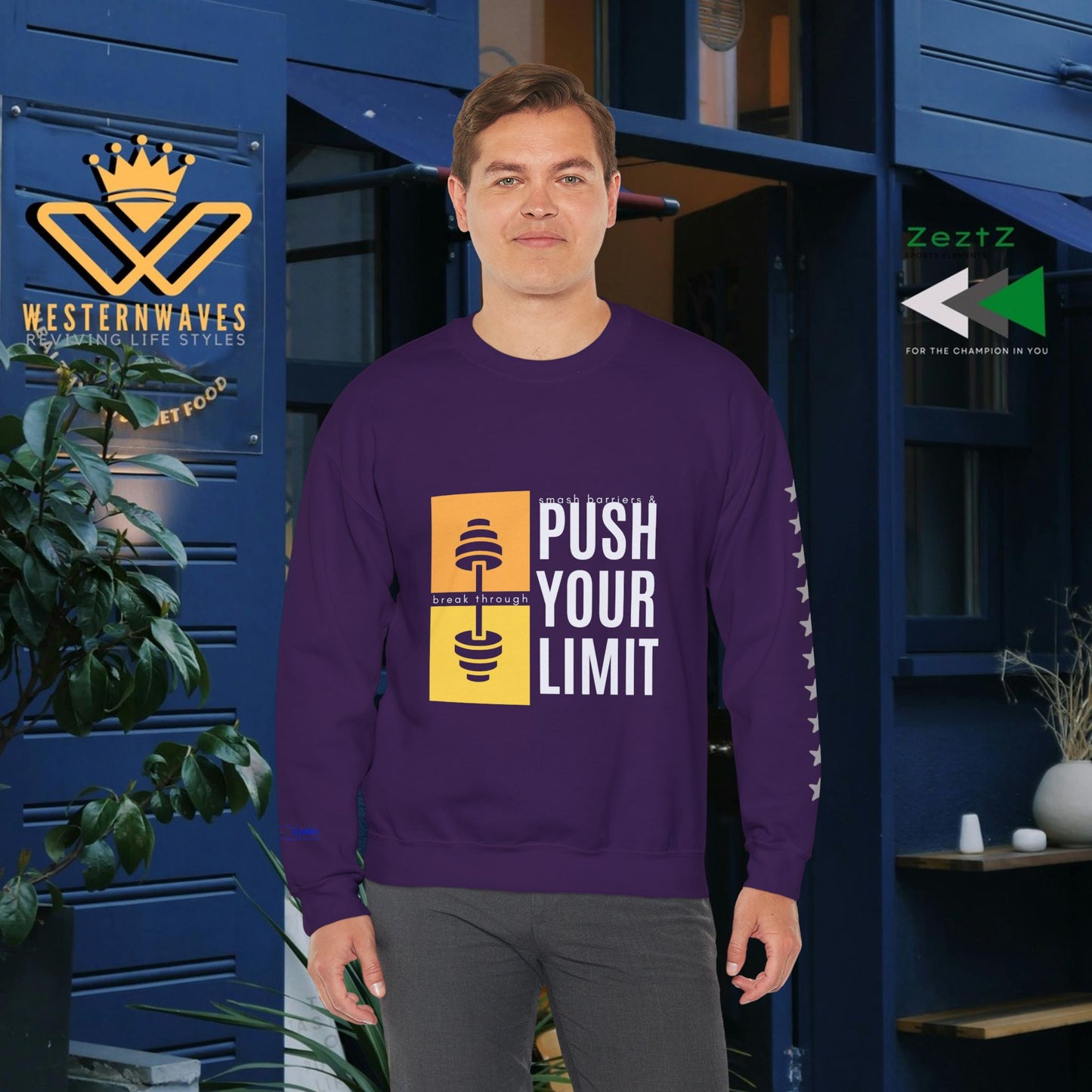 Unisex Heavy Blend™ Crewneck Sweatshirt_ N+ Series UHBCSS PT2WW029_ Limited Edition by WesternWaves: