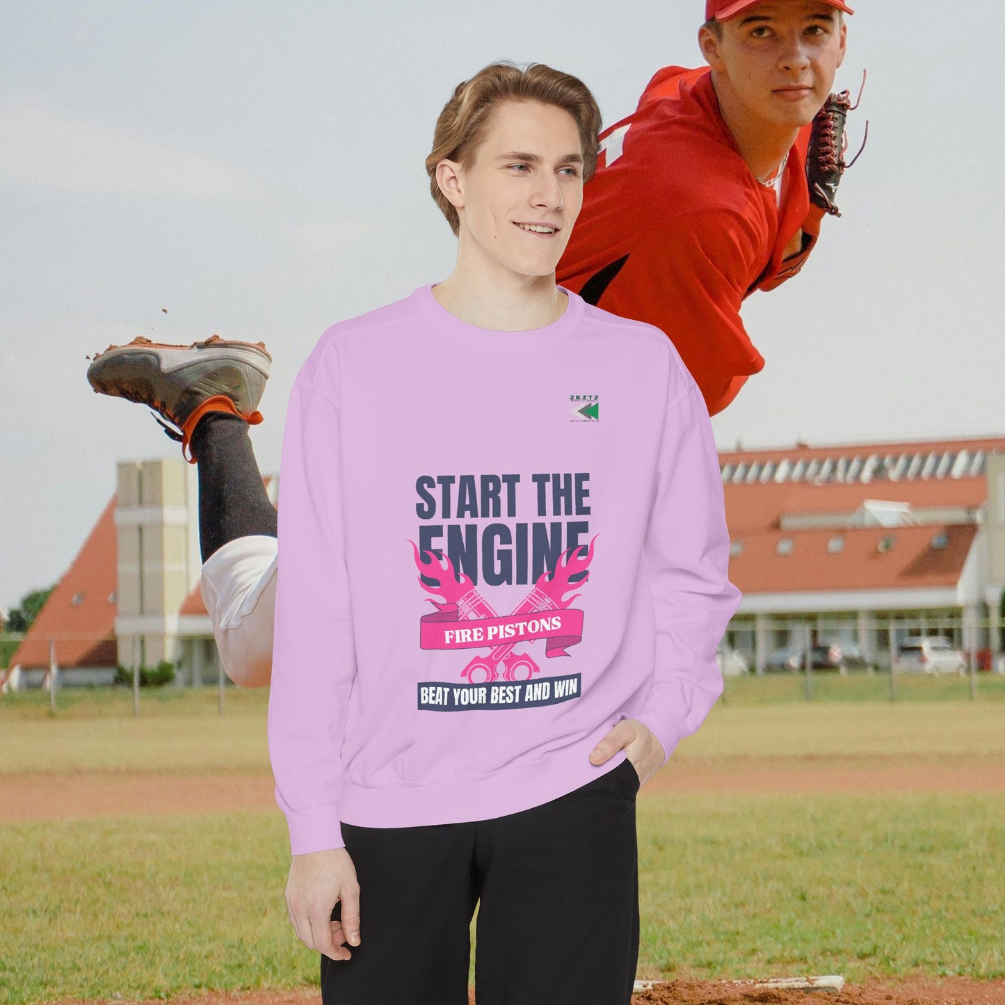 Unisex Garment-Dyed Sweatshirt_ N2 Series USGDSS PT2WW002_ Limited Edition Masterpiece of ‘ZeztZ’ Sports Brand _ Luxury & Casual Comfort by WesternWaves: