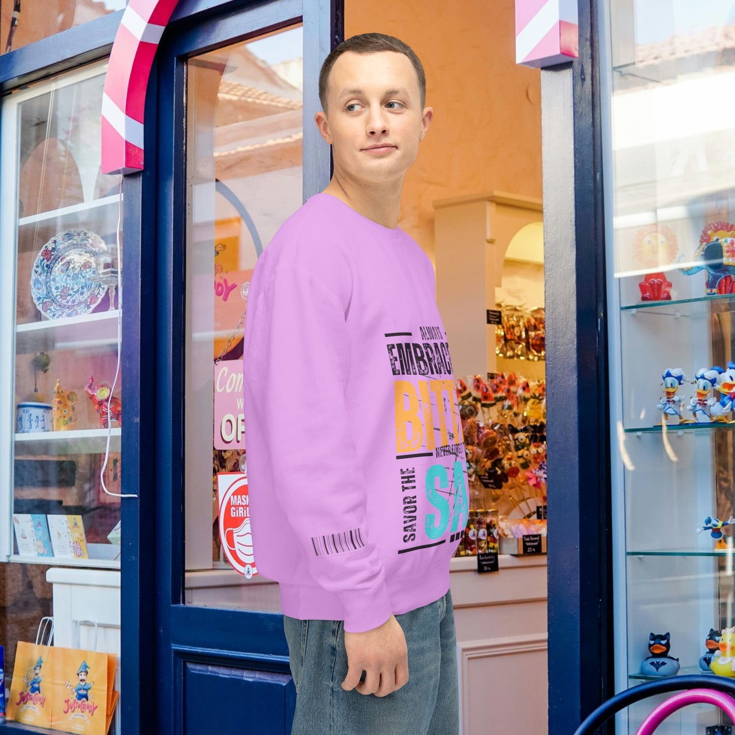 Unisex Lightweight Crewneck Sweatshirt_ N2 Series ULWCSS PT2WW005_Limited Edition Unparalleled Quality by WesternWaves:
