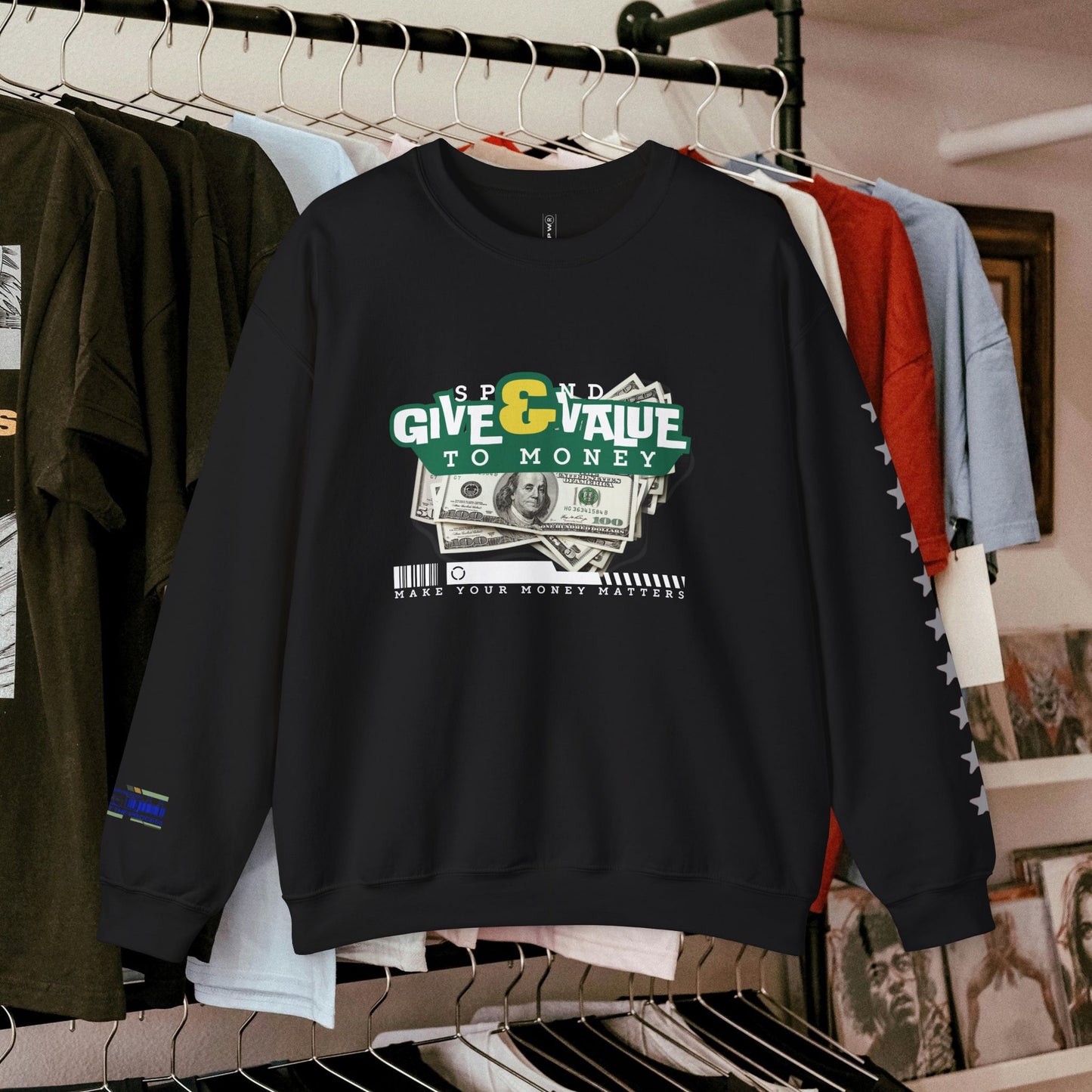 Unisex Heavy Blend™ Crewneck Sweatshirt_ N2+ Series UHBCSS PT2WW037_ Limited Edition Pure Luxury By WesternWaves: