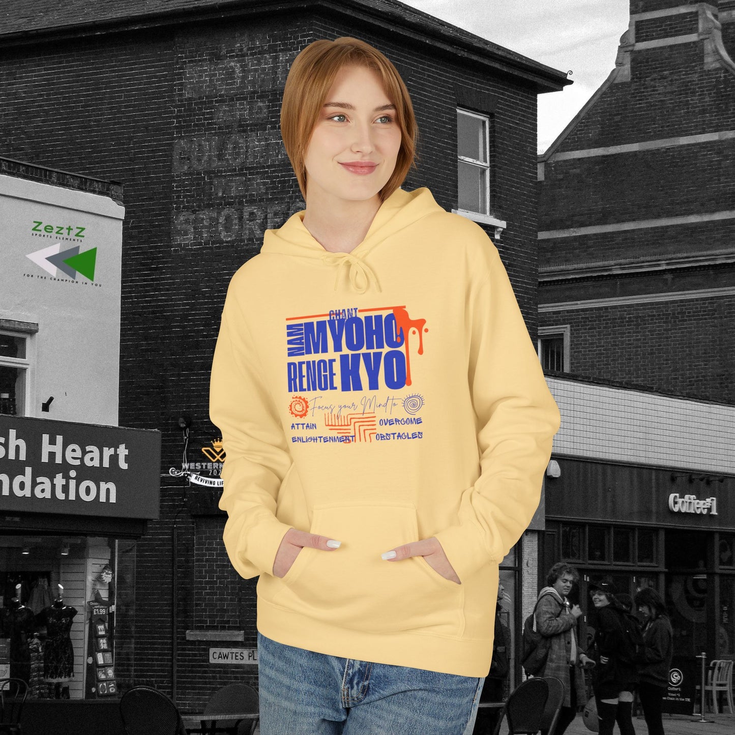 Unisex Midweight Softstyle Fleece Hoodie_ N3+ Series USMWSSFH PT2WW003_ Limited Edition Luxuriously Soft 100% Cotton Face by WesternWaves: