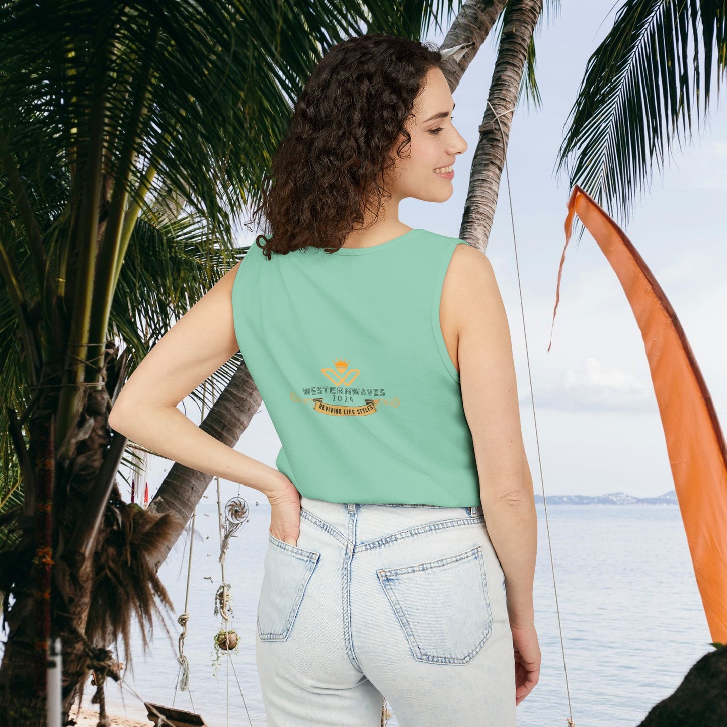 Unisex Garment-Dyed Tank Top_ N2+ Series USGDTT PT2WW015_ Limited Edition Comfort & Style by WesternWaves: