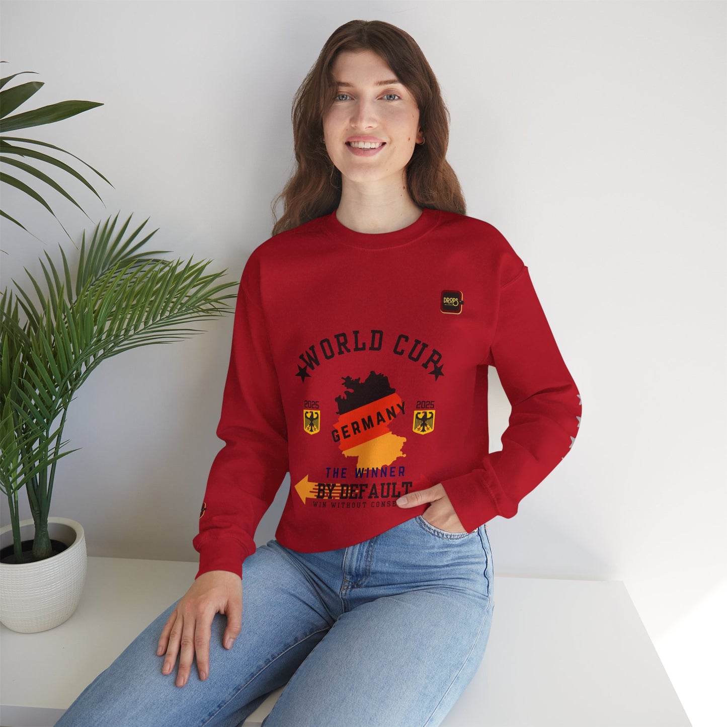 Unisex Sweatshirt_ N7+ Series USSS PT2WW001_ Germany The Winner by Default_ Limited Edition by WesternWaves: