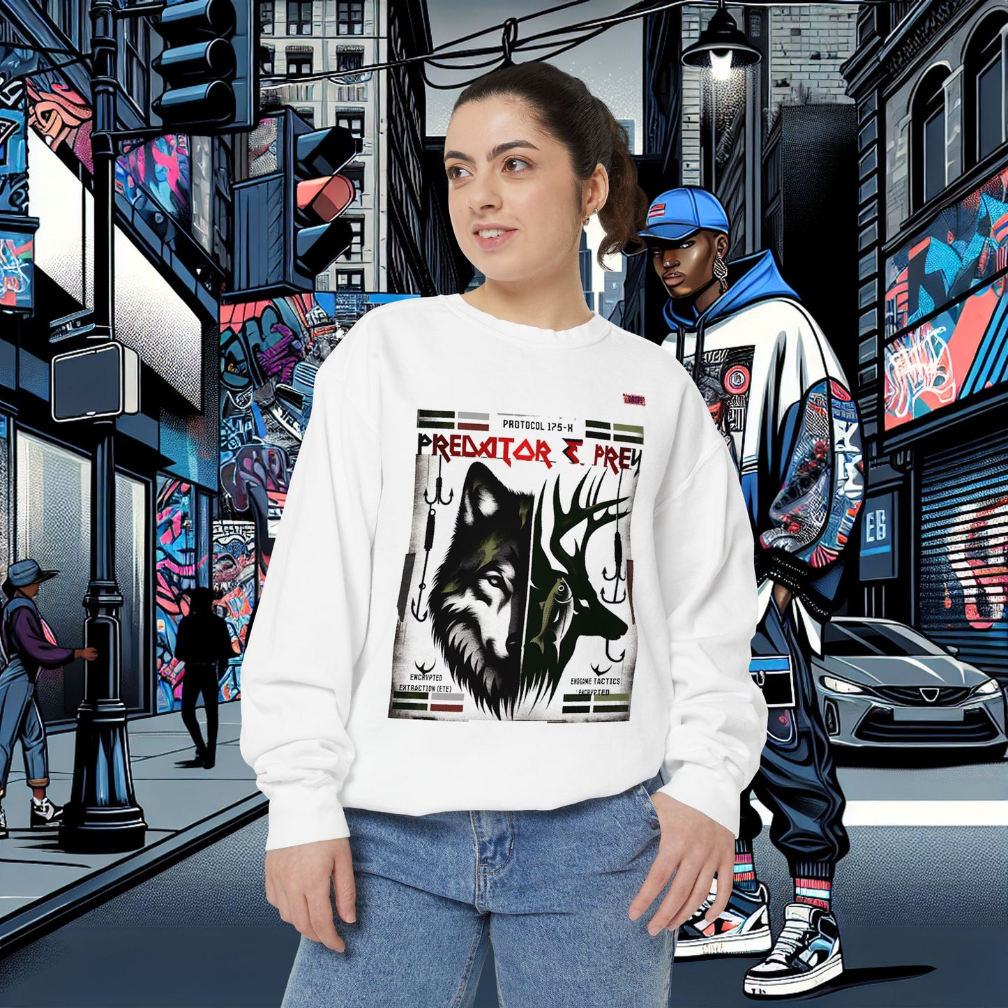 Predator & Prey Sweatshirt_ 03 Sep 2025_ Cozy Unisex Pullover, Nature Lover Apparel, Gifts for Wildlife Enthusiasts, Fall Fashion Layer