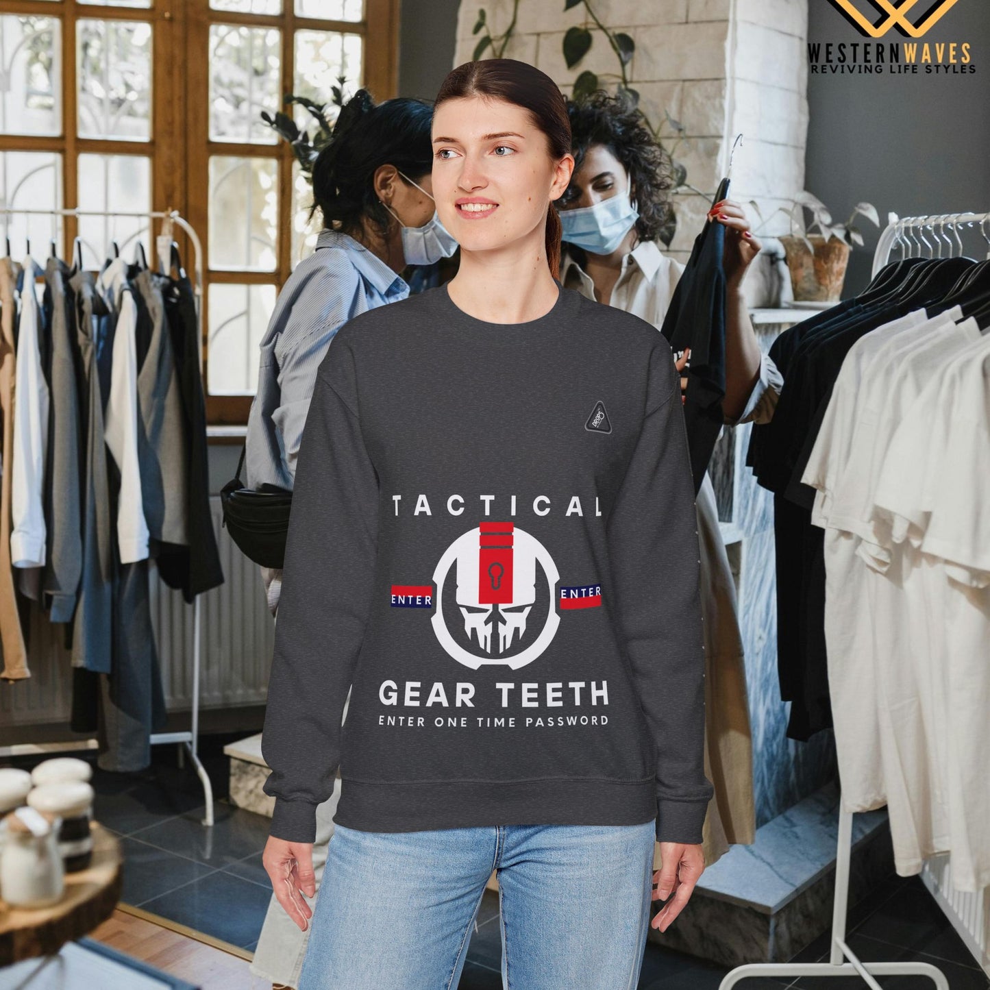 Unisex Heavy Blend™ Crewneck Sweatshirt_ N2 Series UHBCSS PT2WW005_ Limited Edition by WesternWaves: