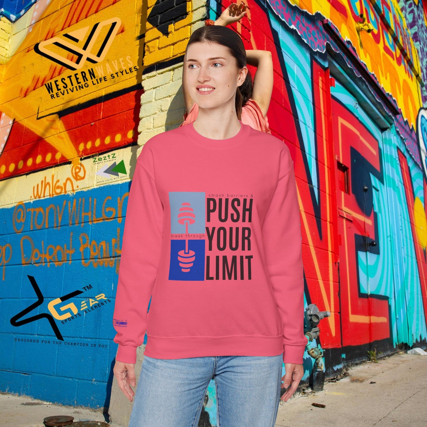 Unisex Heavy Blend™ Crewneck Sweatshirt_ N+ Series UHBCSS PT2WW027_ Limited Edition by WesternWaves: