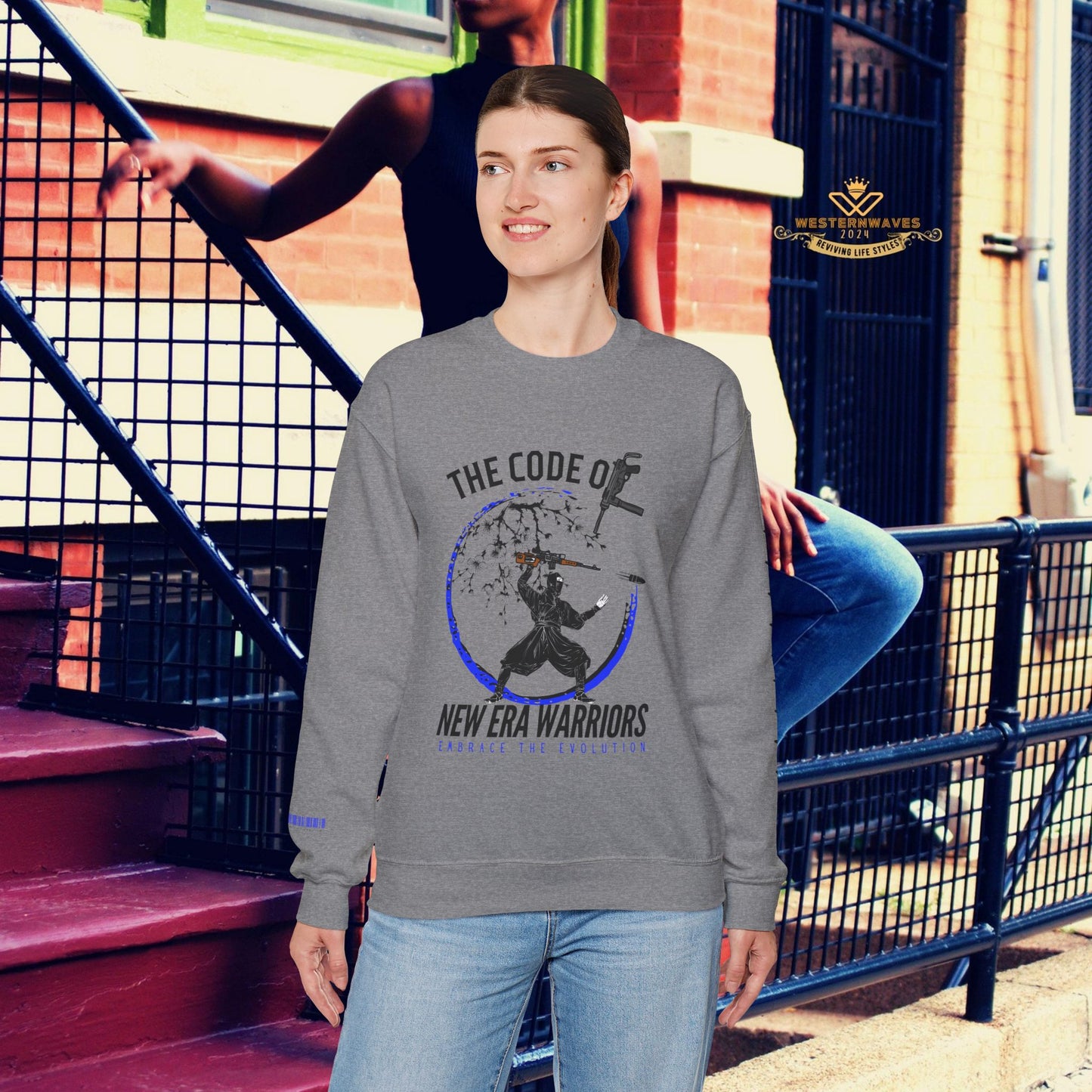 Unisex Heavy Blend™ Crewneck Sweatshirt_ N3+ Series UHBCSS PT2WV010_ Limited Edition Timeless Style by WesternWaves: