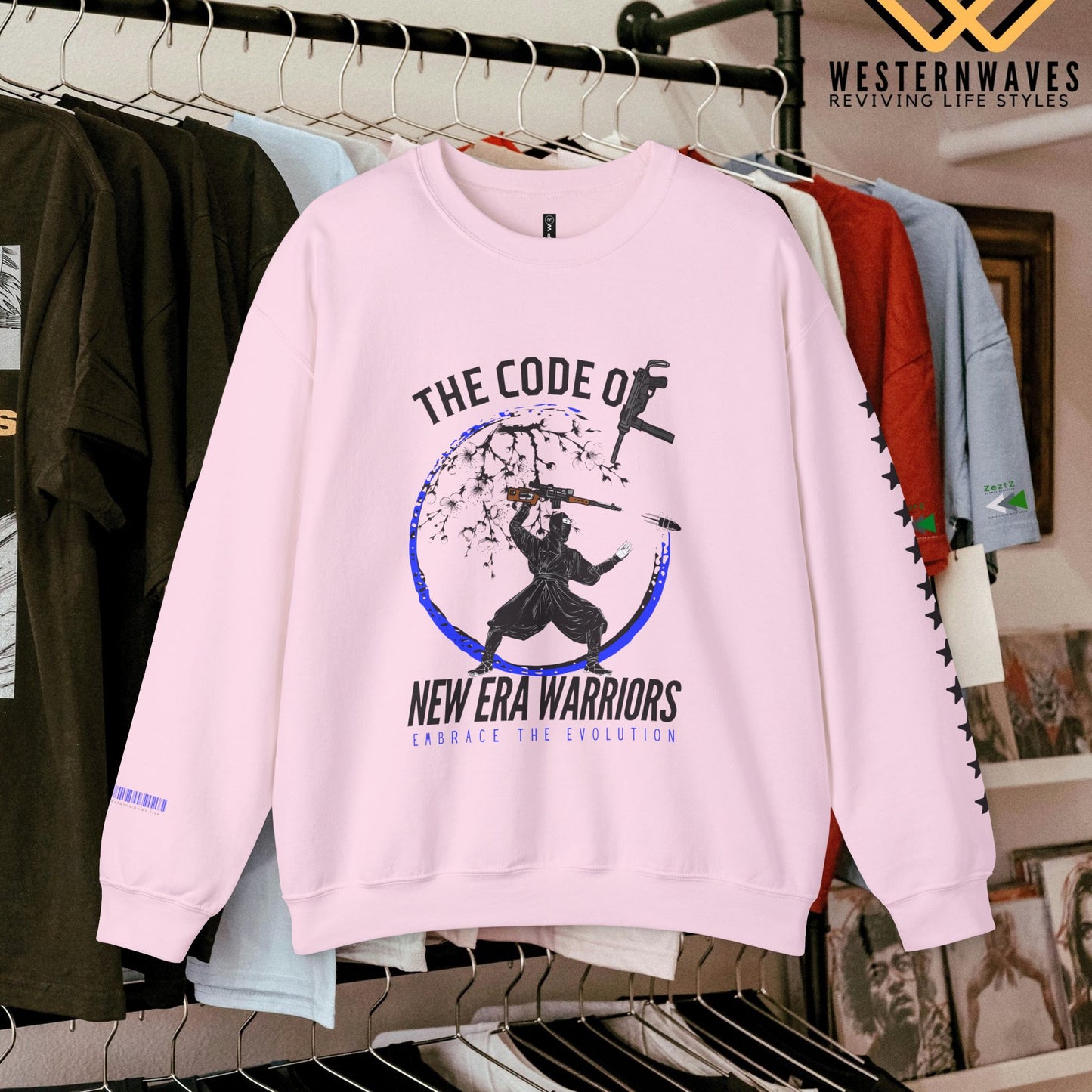 Unisex Heavy Blend™ Crewneck Sweatshirt_ N3+ Series UHBCSS PT2WV010_ Limited Edition Timeless Style by WesternWaves: