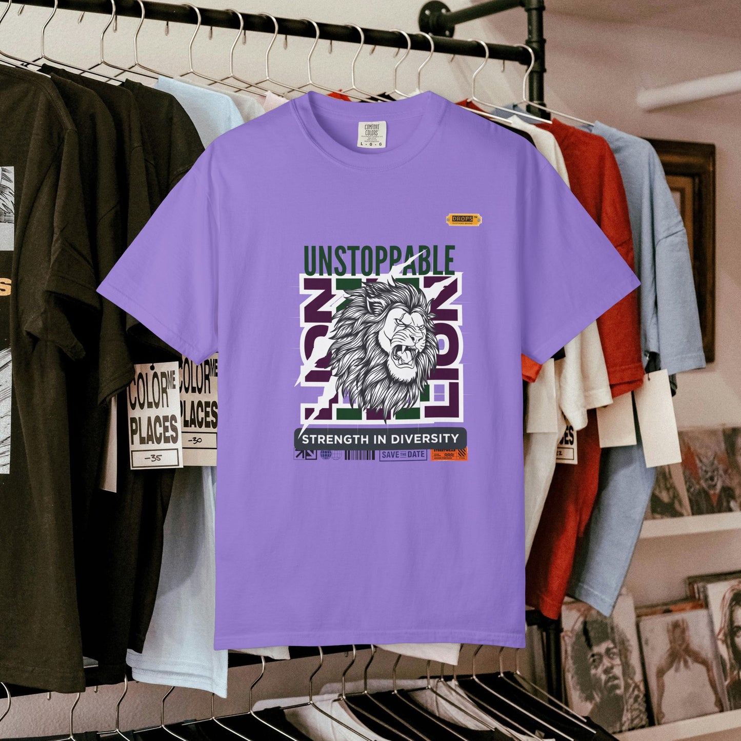 Unisex Garment-Dyed T-Shirt_ 26 June 2025_ Limited Edition Strength in Diversity by WesternWaves: