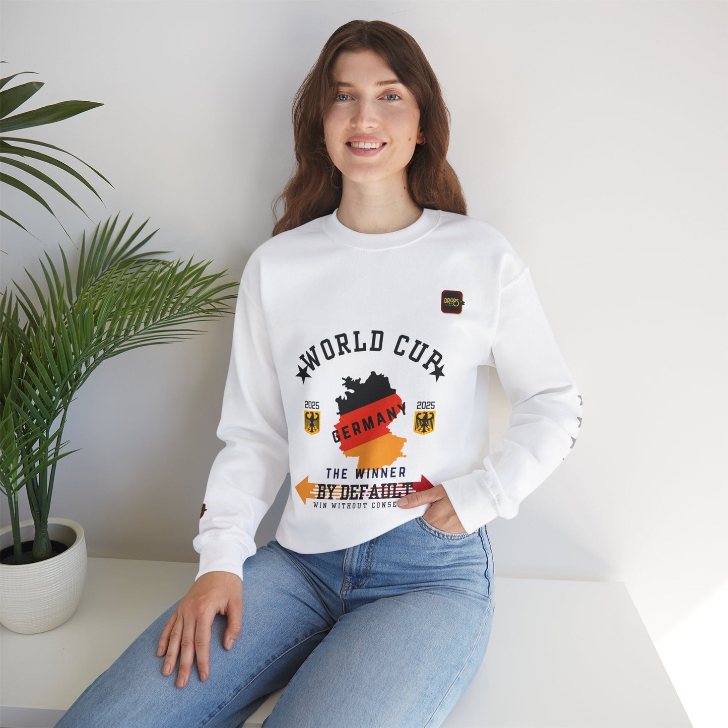Unisex Sweatshirt_ N7+ Series USSS PT2WW001_ Germany The Winner by Default_ Limited Edition by WesternWaves: