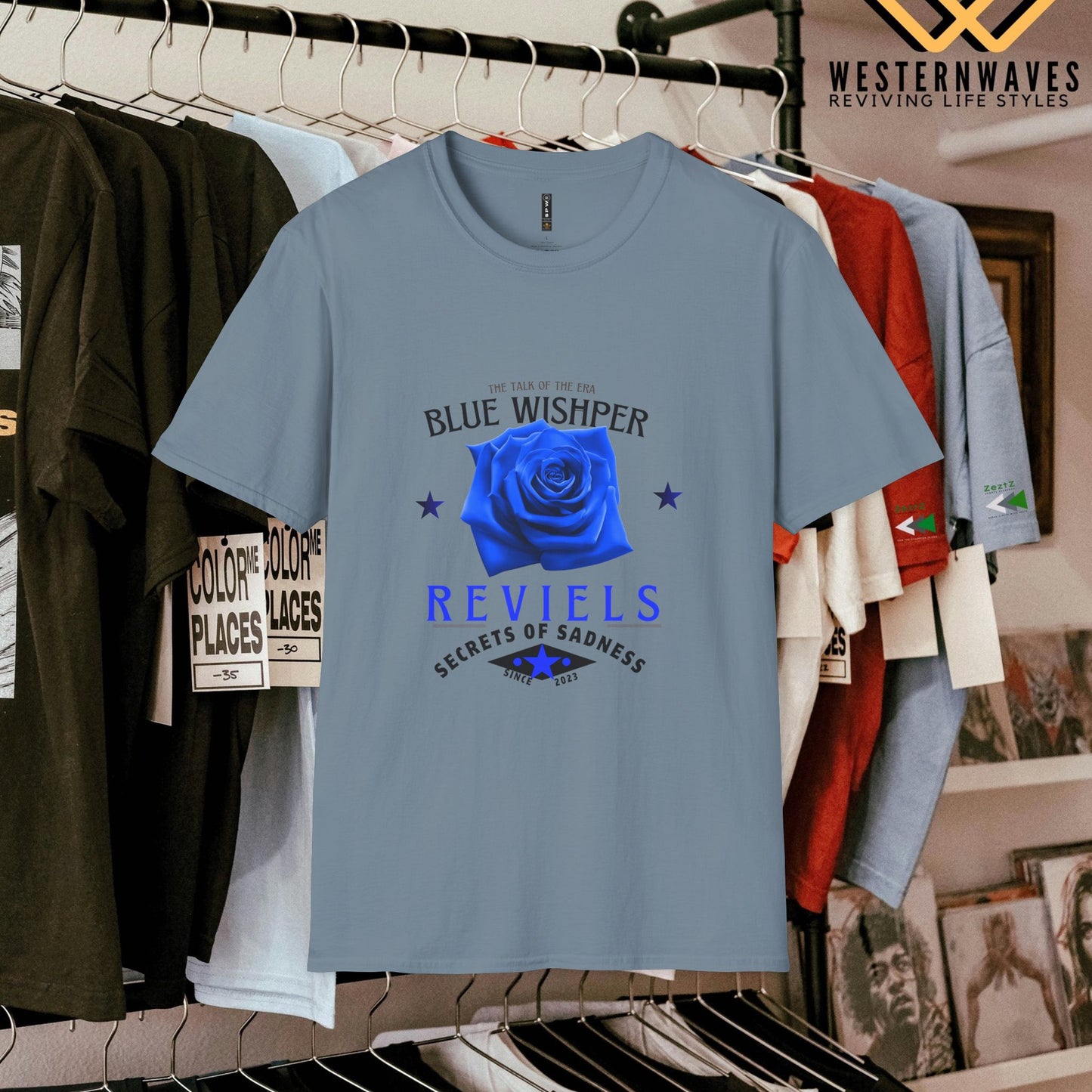 Unisex Softstyle T-Shirt_ N3+ Series USSTS FT2WW005_ Limited Edition Redefines & Relaxation by WesternWaves: