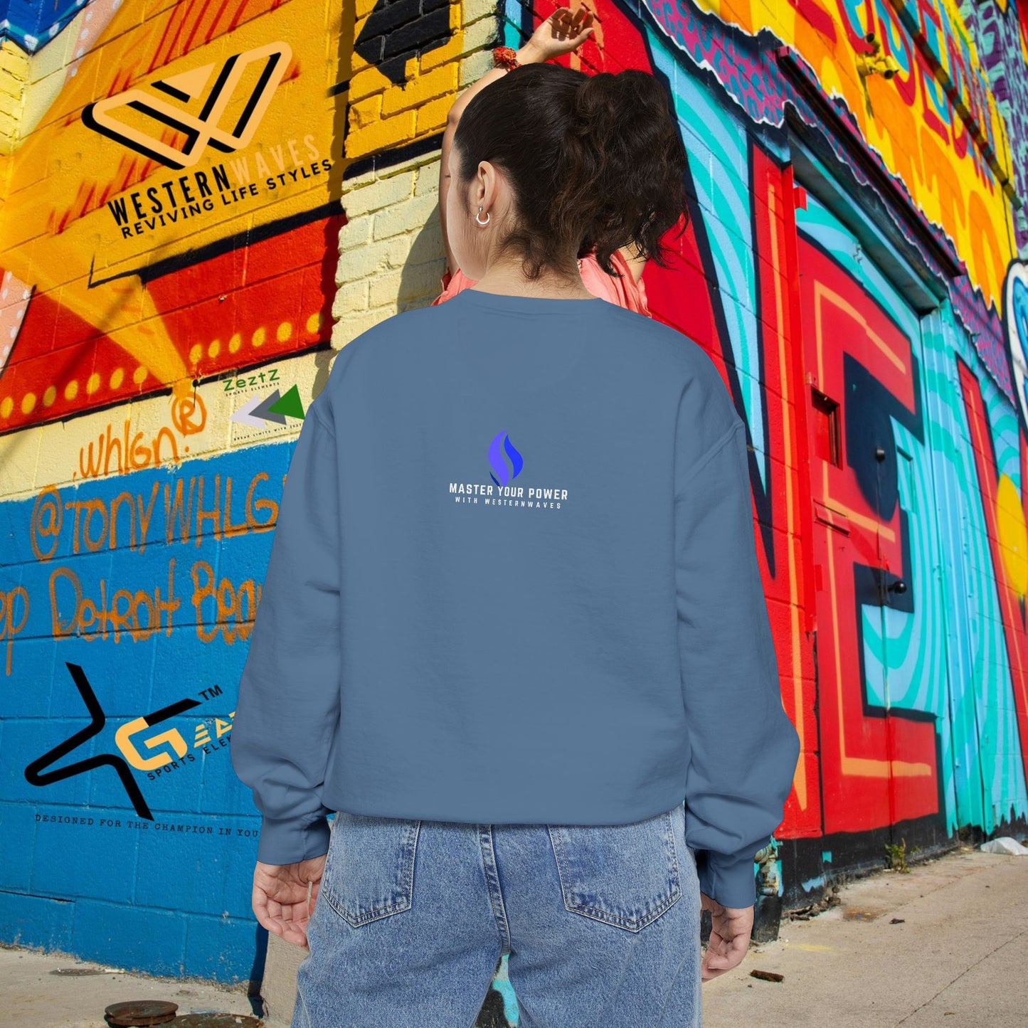 Unisex Garment-Dyed Sweatshirt_ N3+ Series UGDSS PT2WW001_ Limited Edition Luxurious Comfort by WesternWawes: