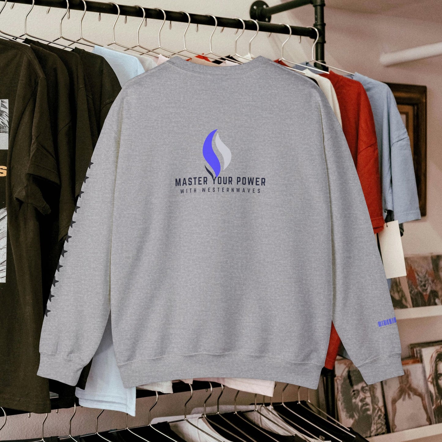 Unisex Heavy Blend™ Crewneck Sweatshirt_ N2+ Series UHBCSS PT2WW028_ Limited Edition Pure Luxury By WesternWaves: