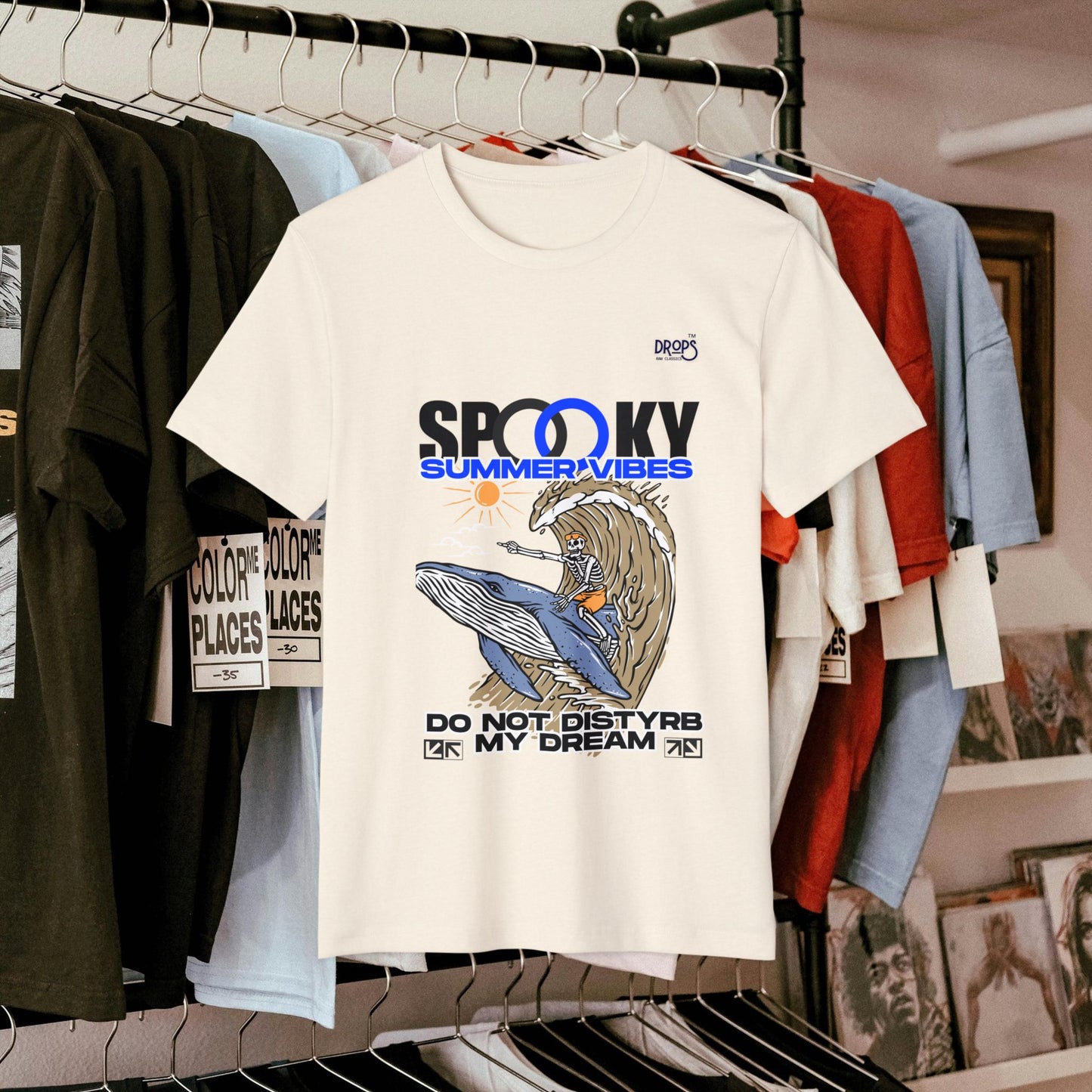 Spooky Summer Vibes Unisex Organic T-Shirt - Eco-Friendly Graphic Tee_ 09 May 2025_ 002