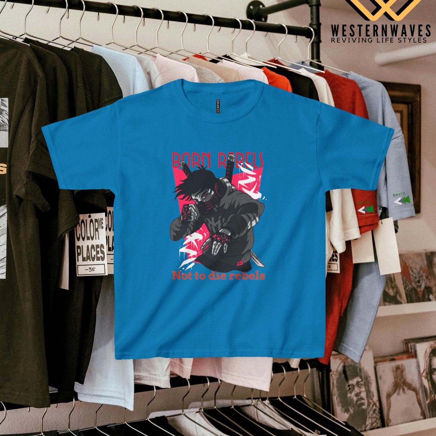 Kids Heavy Cotton™ Tee_ N3+ Series KHCT PT2WW004_ Limited Edition Durable Comfort for Every Adventure by WesternWaves: