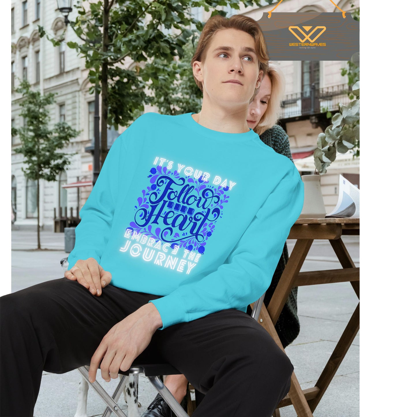 Unisex Garment-Dyed Sweatshirt_ N3+ Series UGDSS PT2WW002_ Limited Edition by WesternWaves_