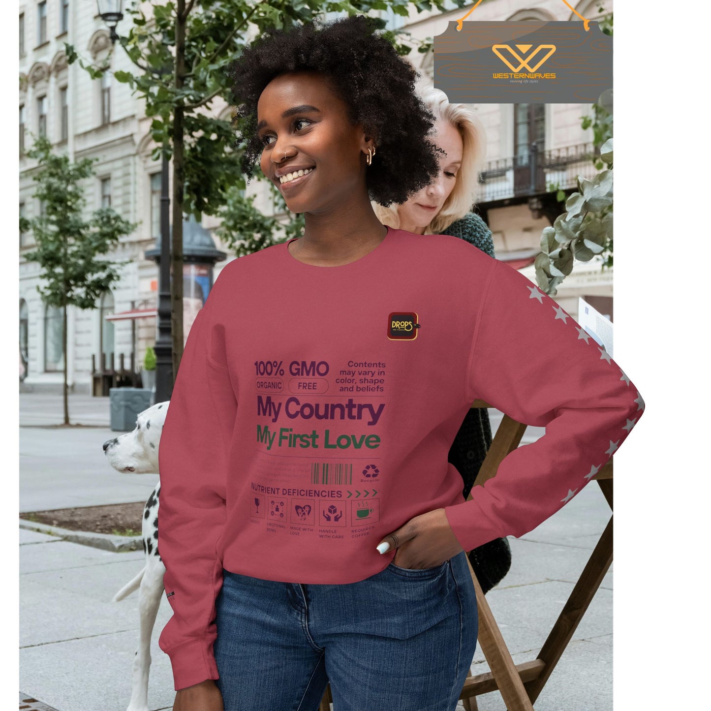 Unisex Lightweight Sweatshirt_ N7+ Series USLWSS PT2WW001_ Limited Edition by WesternWaves: