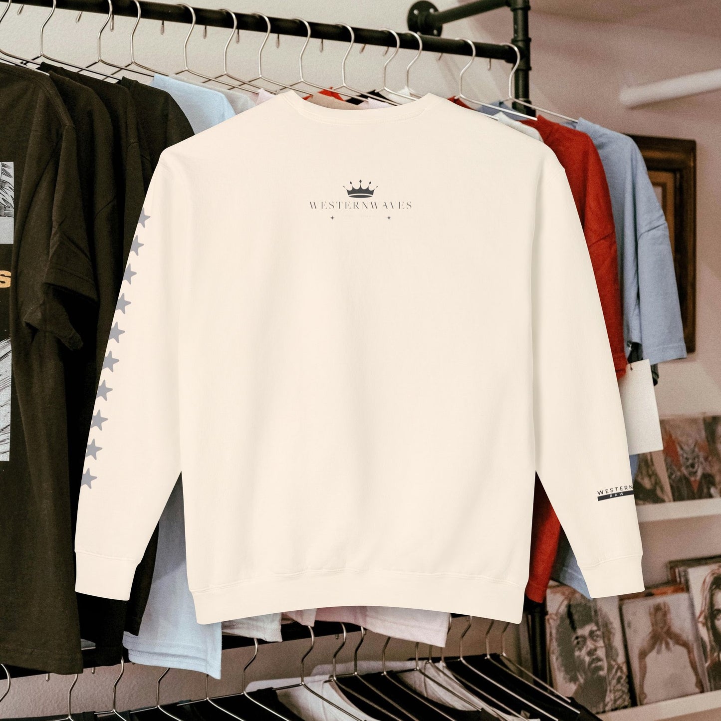 Unisex Lightweight Sweatshirt_ N7+ Series USLWSS PT2WW001_ Limited Edition by WesternWaves: