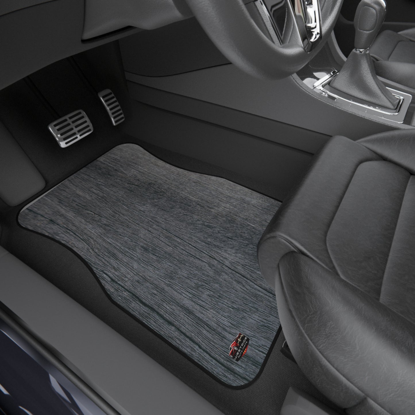 Car Floor Mats Set of 4- Rustic Wood Effect_ Series N8+ CMSO4RWE PT2WW001_ Limited Edition Stylish Floor Liners by WesternWaves:
