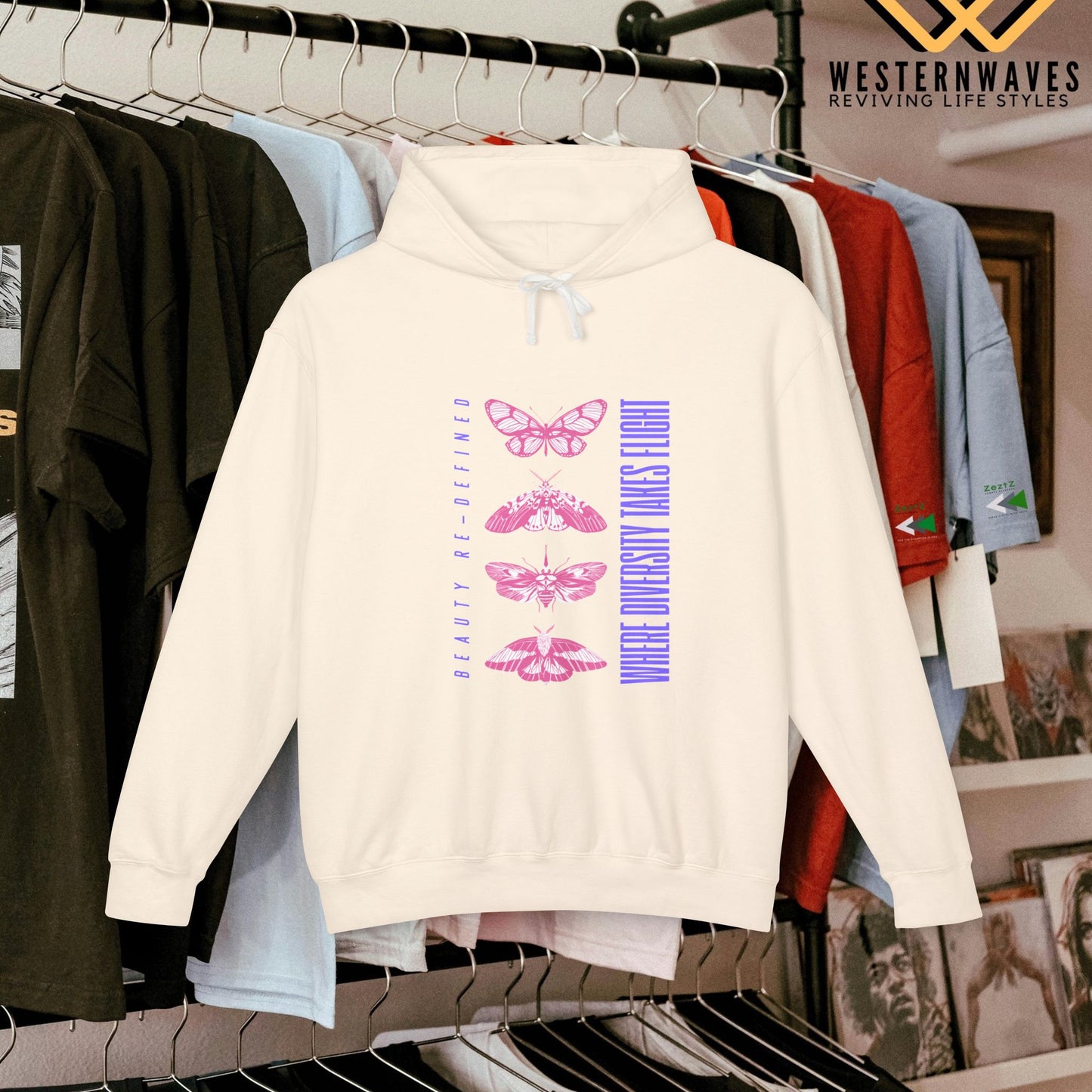 Unisex Lightweight Hooded Sweatshirt – N3+ Series USLWHSS PT2WW012_ Limited Edition Crafted Comfort by WesternWaves: