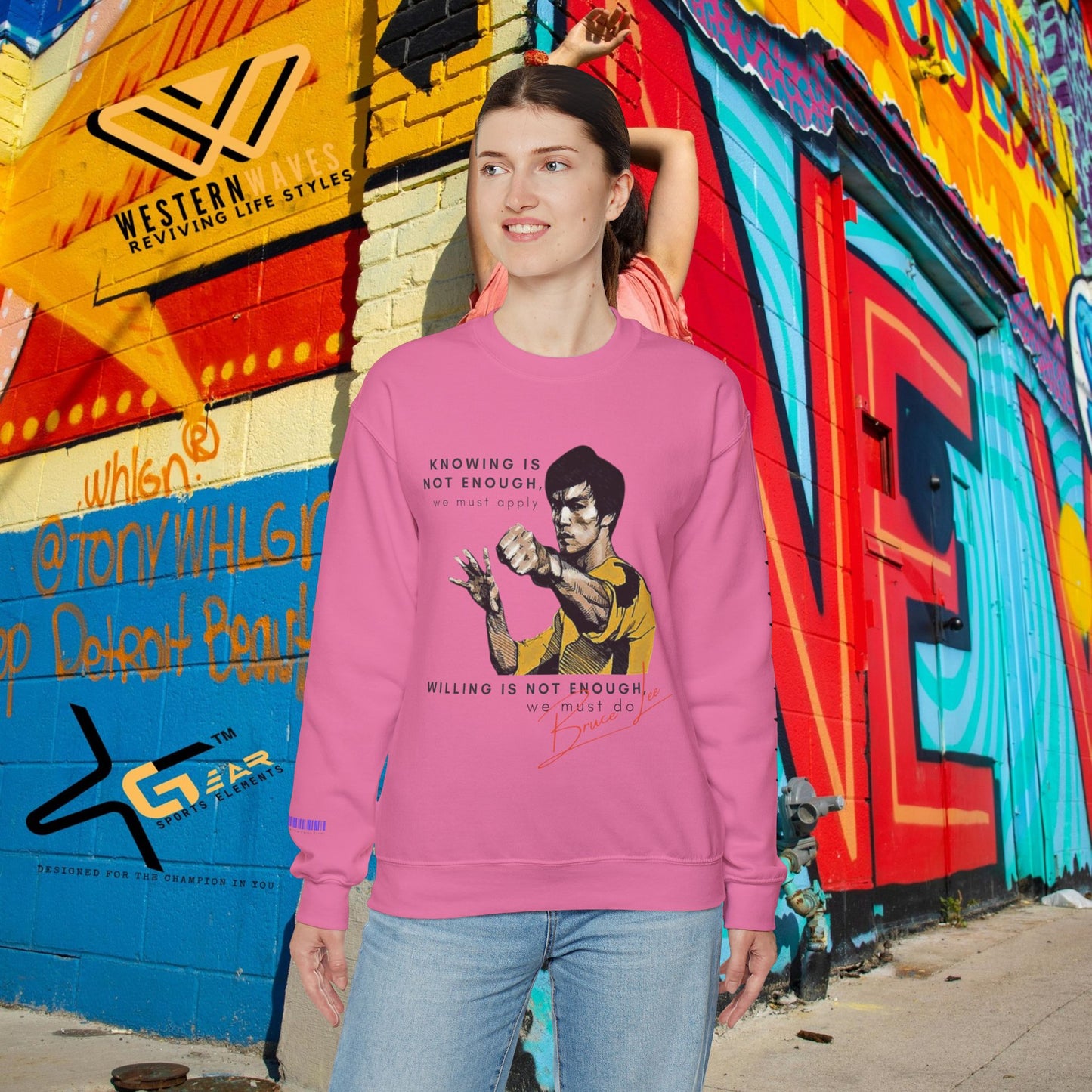 Unisex Heavy Blend™ Crewneck Sweatshirt_ N2+ Sports Series UHBCSS PT2WW008_ Limited Edition ‘Zeztz’ Brand Sports Elements by WesternWaves: