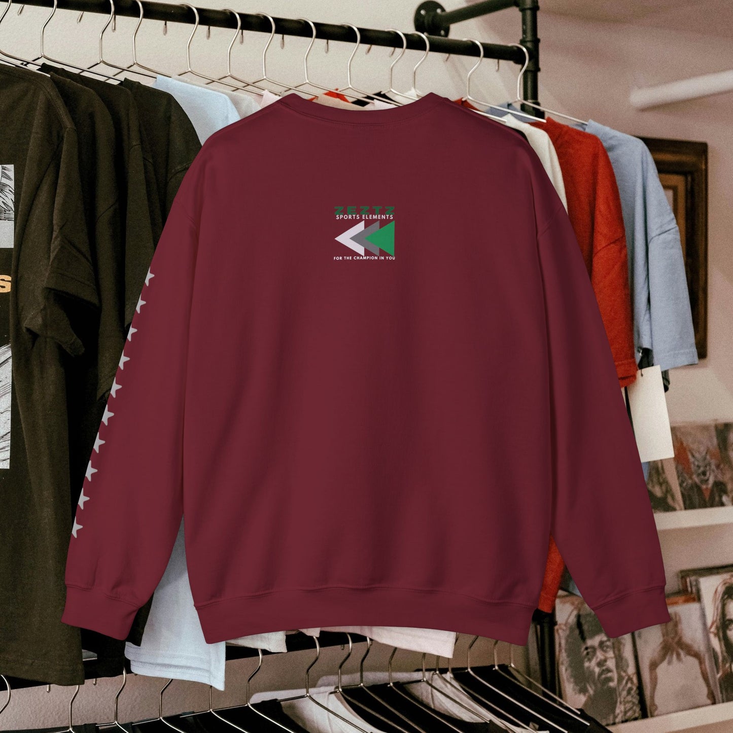 Unisex Heavy Blend™ Crewneck Sweatshirt_ N2 Sports Series UHBCSS PT2WW006_ Limited Edition ‘Zeztz’ Brand Sports Elements by WesternWaves: