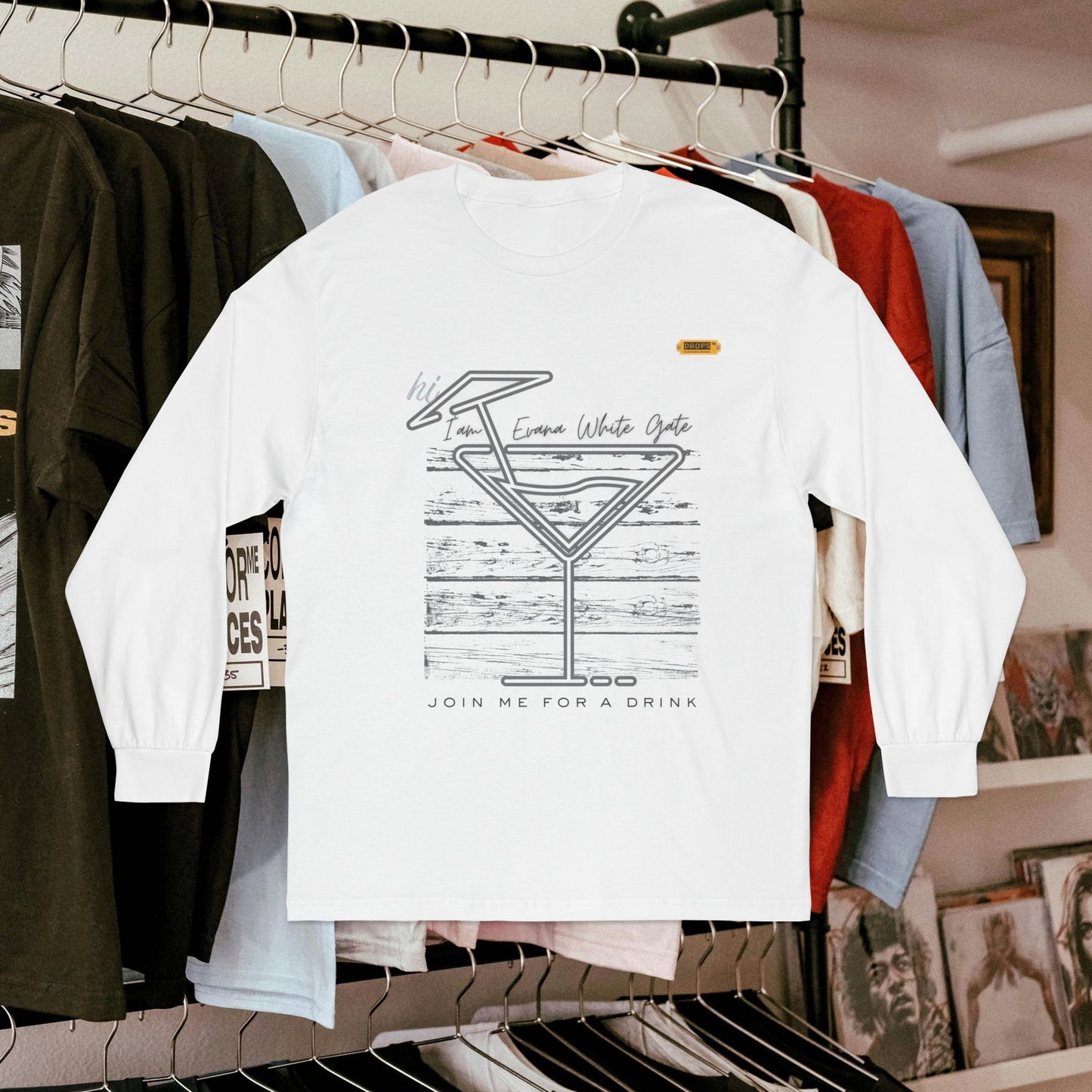 Unisex Classic Long Sleeve T-Shirt_ N6* Series USCLSTS PT2WW002_ Limited Edition Playful Design by WesternWaves: