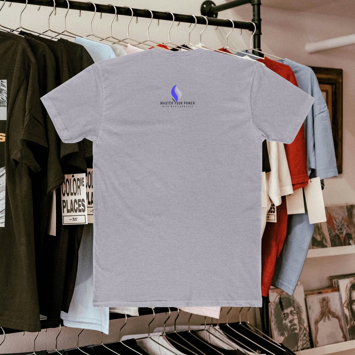 Unisex Cotton Crew Tee_ N3+ Series USCCTEE PT2WW003_ Limited Edition Workout & Everyday Routine Pleasure by WestenWaves: