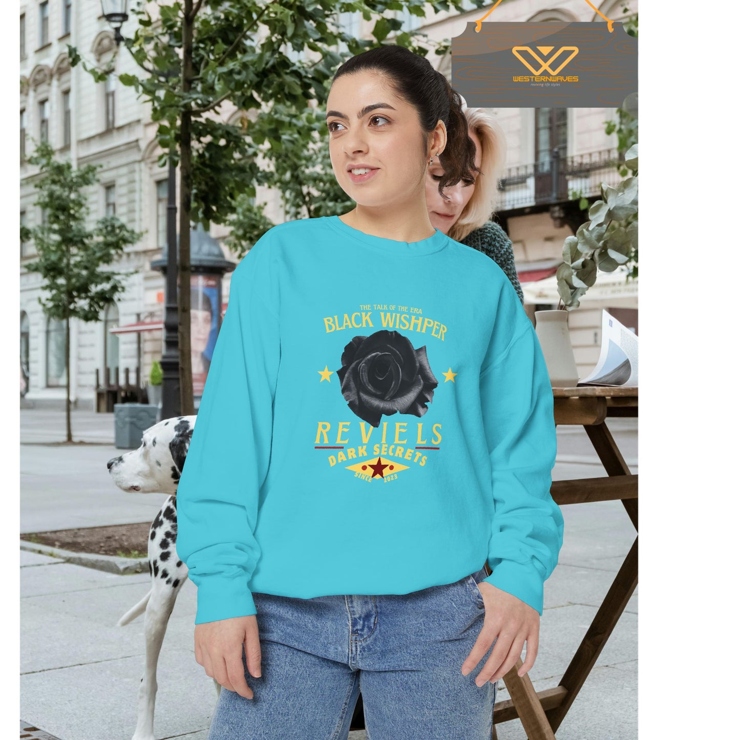 Unisex Garment-Dyed Sweatshirt_ N3+ Series UGDSS PT2WW001_ Limited Edition Luxurious Comfort by WesternWawes: