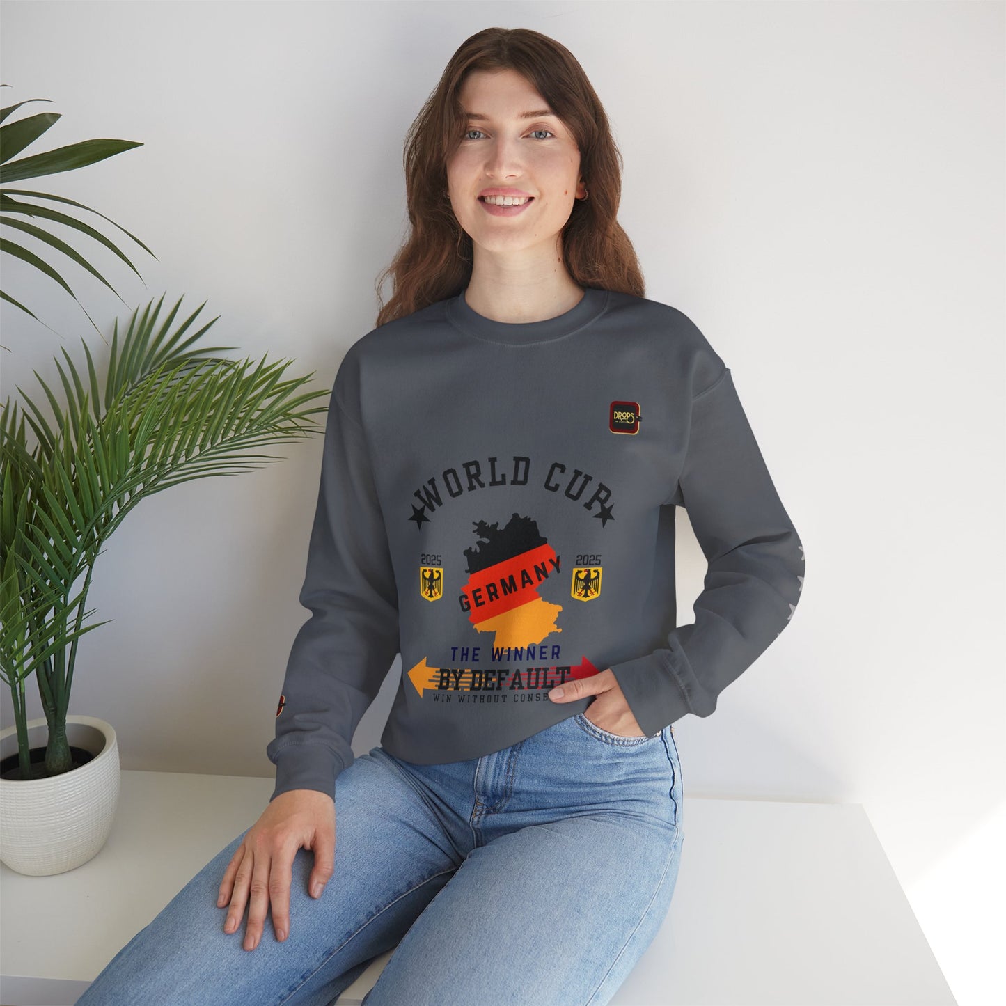 Unisex Sweatshirt_ N7+ Series USSS PT2WW001_ Germany The Winner by Default_ Limited Edition by WesternWaves:
