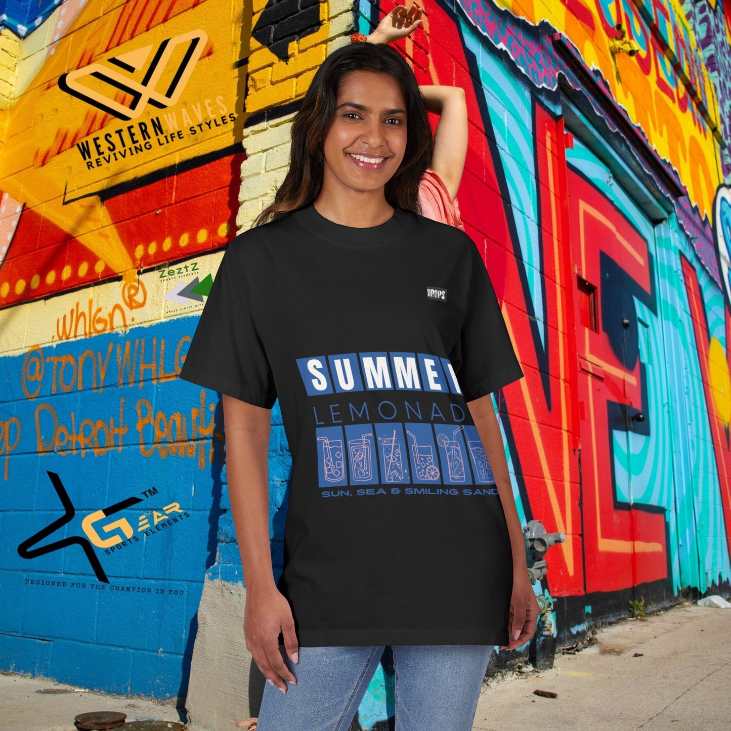 Summer Lemonade Unisex Drop-Shoulder T-Shirt_ Chill Vibes for Sun Lovers_ 17 May 2025_ 001