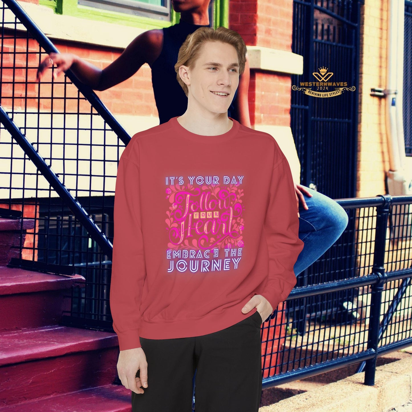 Unisex Garment-Dyed Sweatshirt_ N3+ Series UGDSS PT2WW001_ WesternWaves Limited Edition: