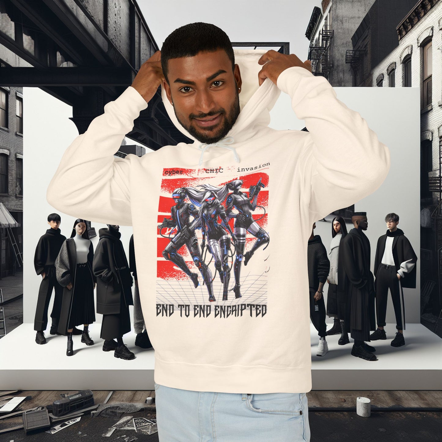 Unisex Lightweight Hooded Sweatshirt_ Series UWD 051_ Limited Edition Raw Streetwear by WesternWaves: