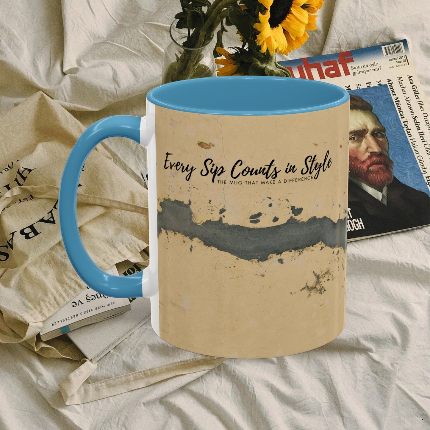 Accent Coffee Mug (11, 15oz) _ N3+ Series ACMUG PT2WW005_ Limited Edition Blend Style & Functionality by WesternWaves: