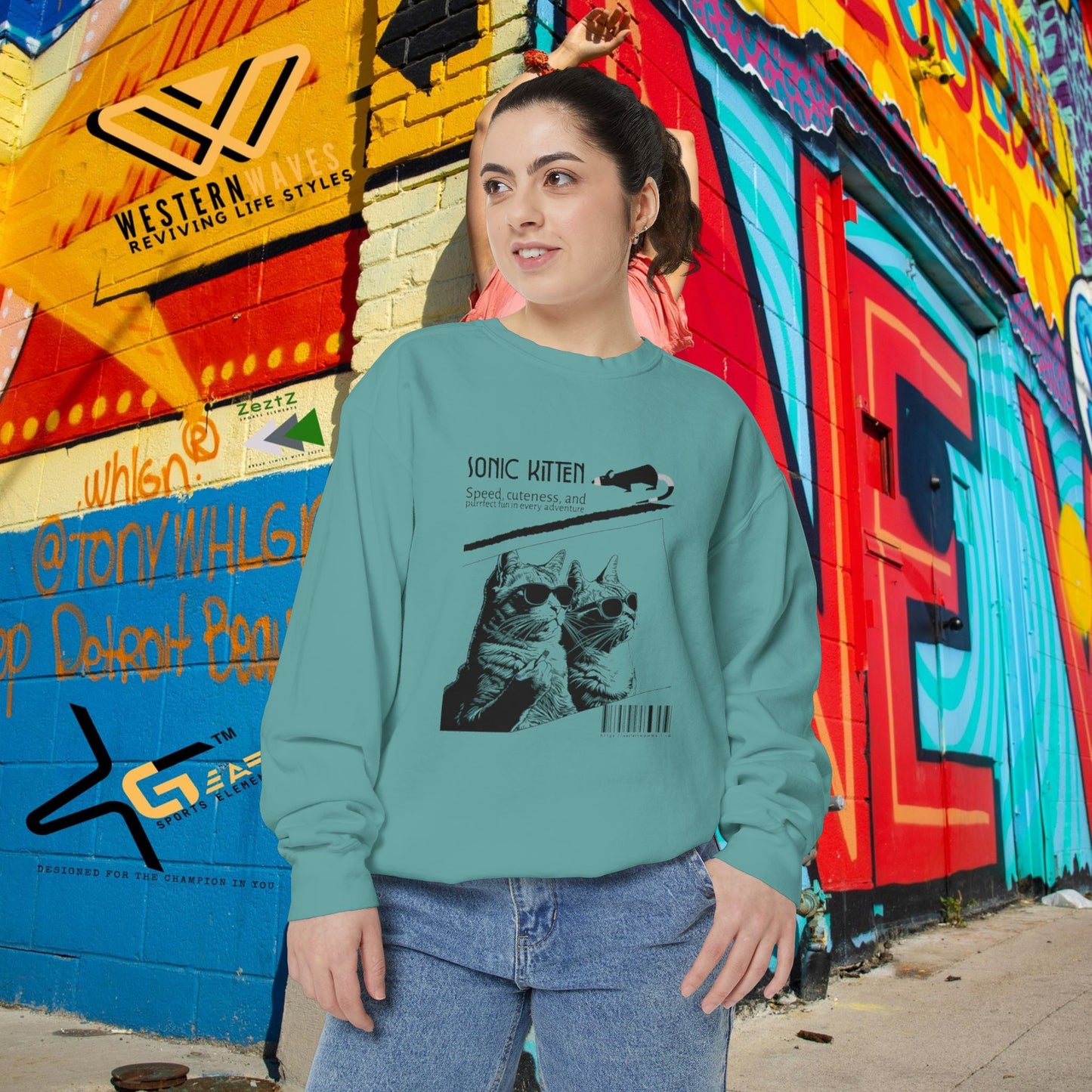 Unisex Garment-Dyed Sweatshirt_ N3+ Series SPW UGDSS PT2WW003_WesternWaves Limited Edition