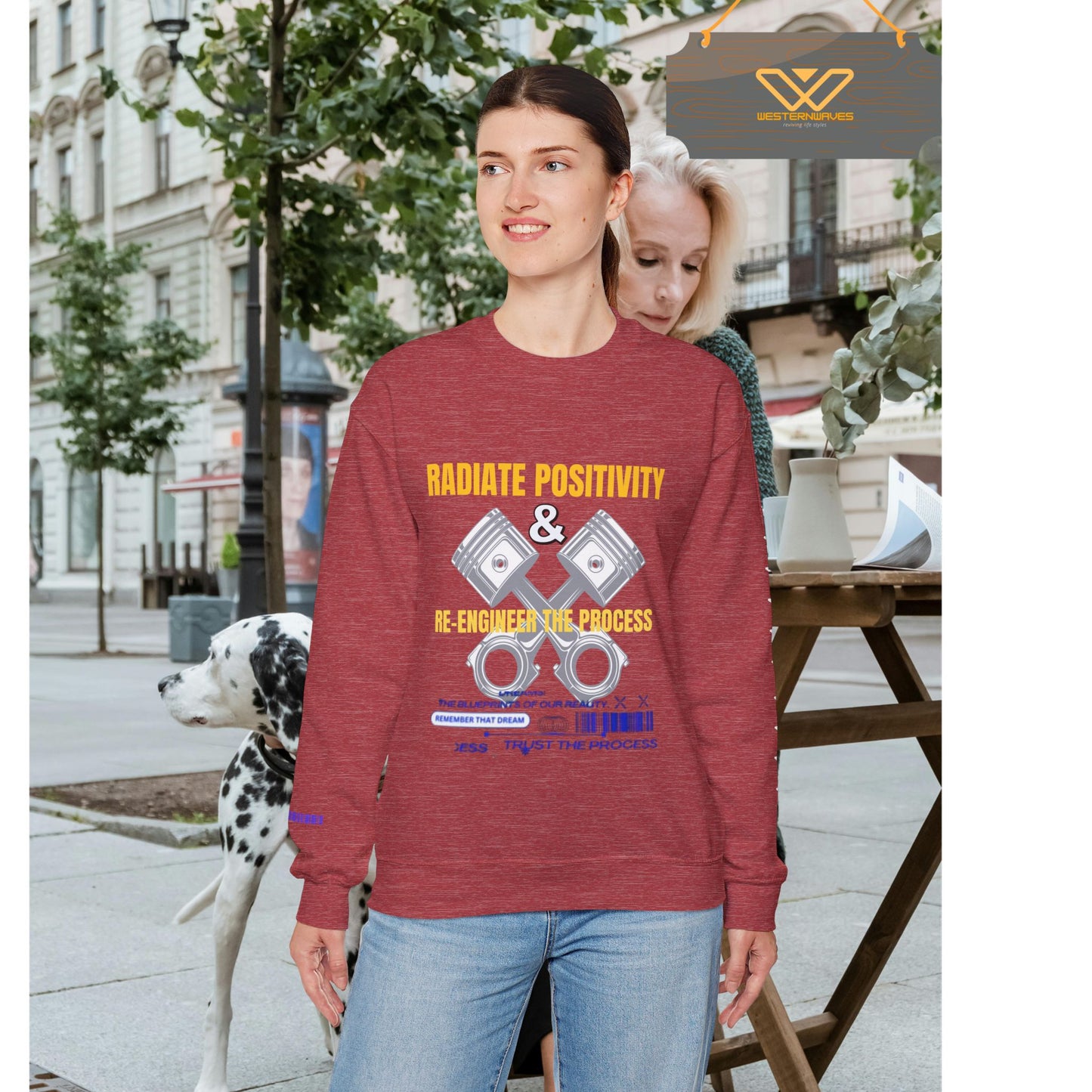 Unisex Heavy Blend™ Crewneck Sweatshirt_ N3+ Series UHBCSS PT2WW005_ Limited Edition Pure Luxury By WesternWaves: