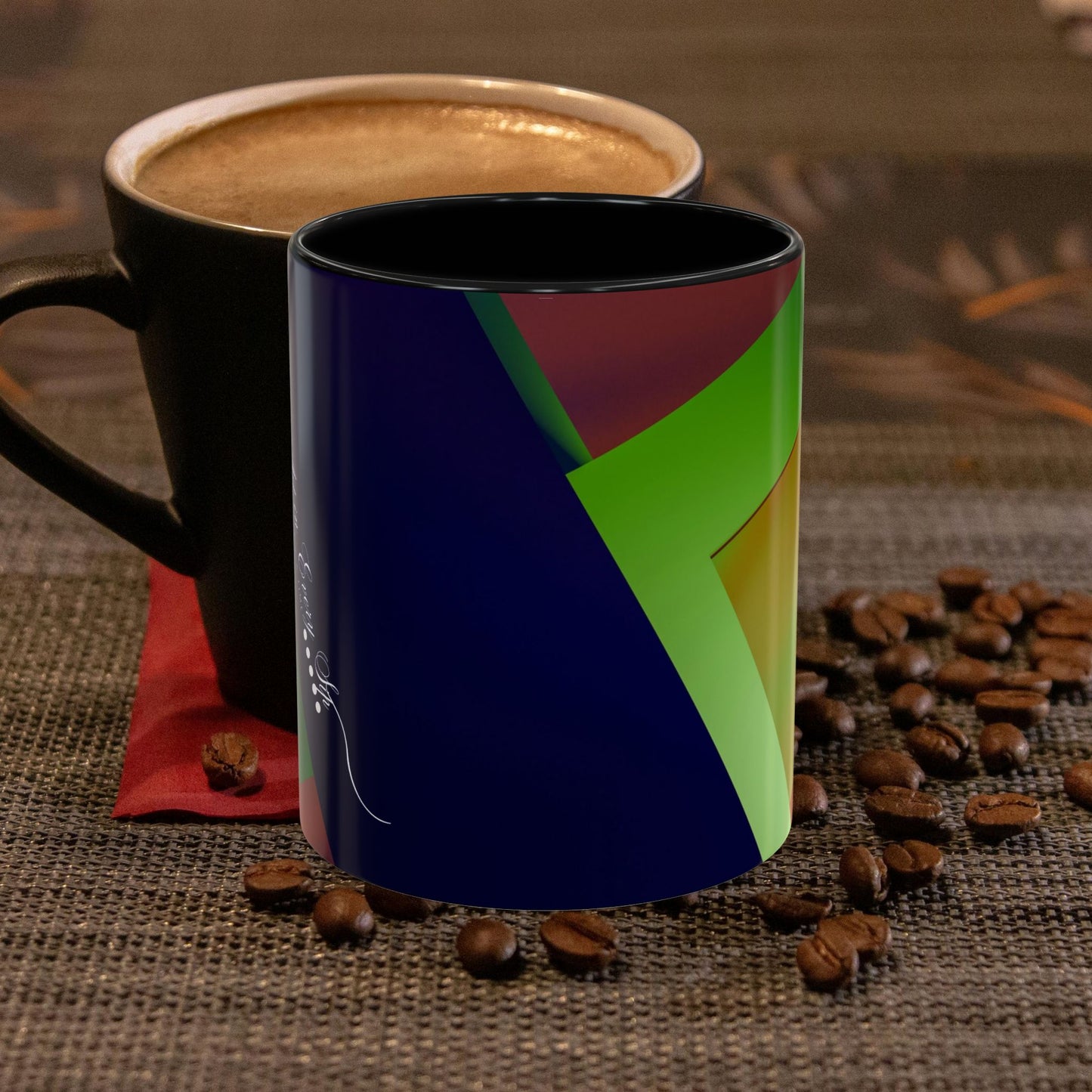 Accent Coffee Mug 11, 15oz_ N3+ Series ACM11OZ PT2WW018_ Limited Edition Perfect Blend of Style by WesternWaves: