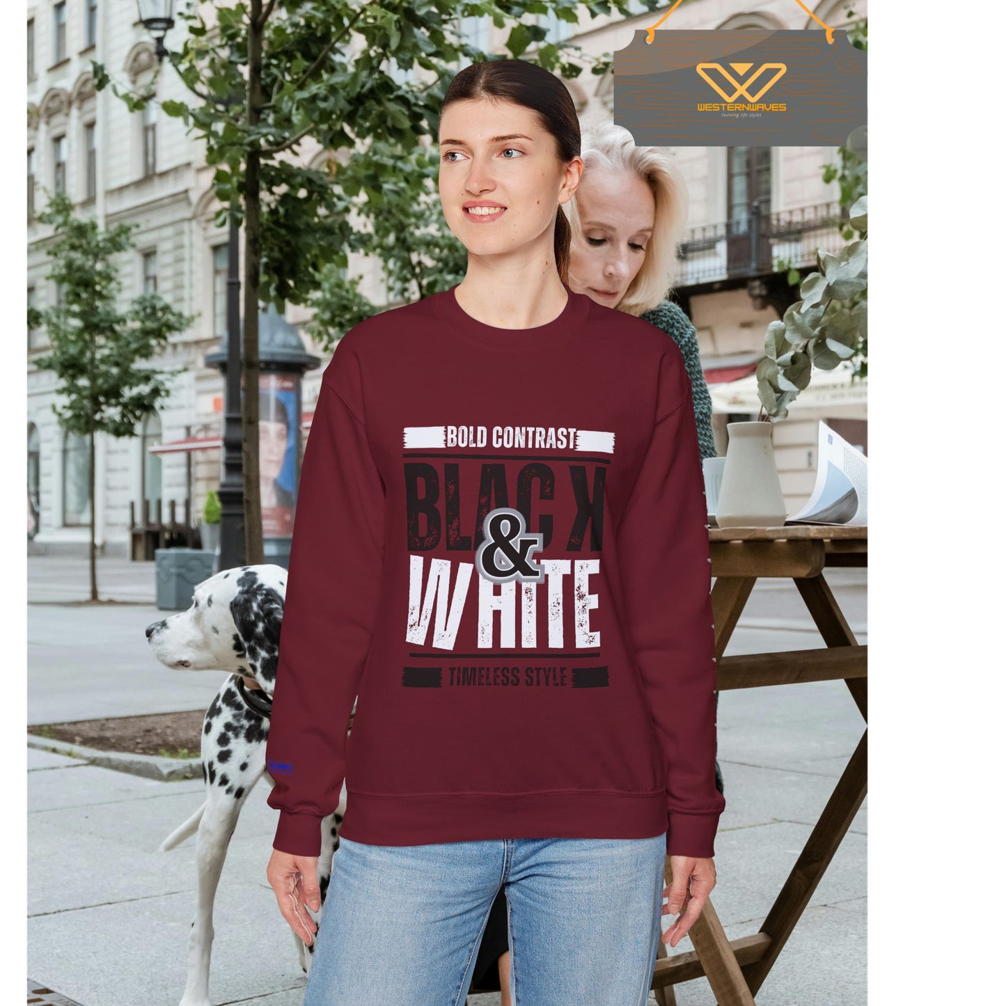 Unisex Heavy Blend™ Crewneck Sweatshirt_ N+ Series UHBCSS PT2WW028_ Limited Edition by WesternWaves: