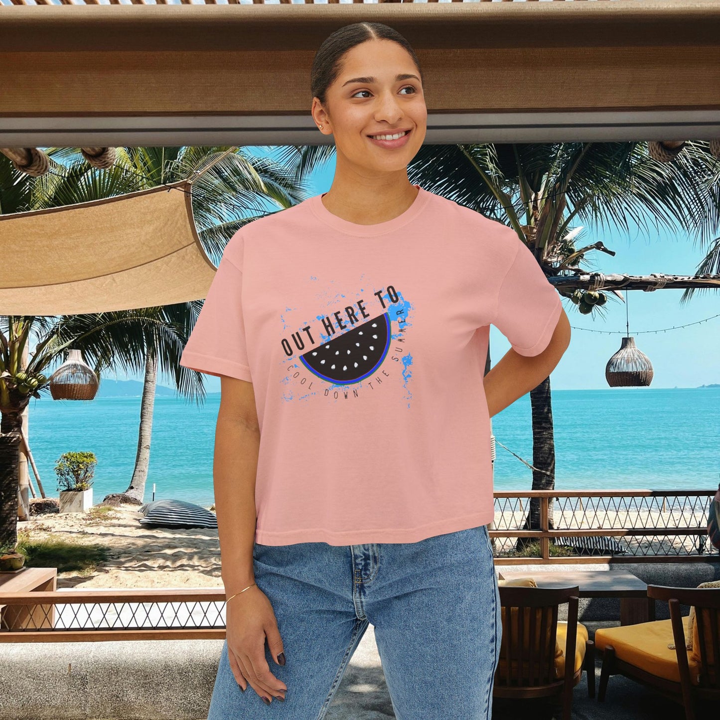 Women's Boxy Tee – N Series WBTEE PT2WW003_ limited edition Ethical Cotton Comfort by WesternWaves: